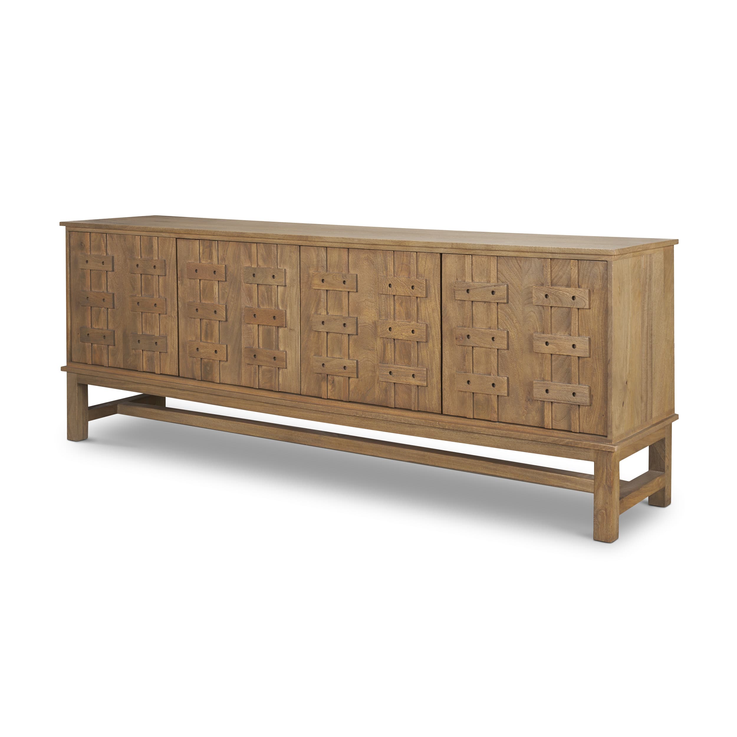 Truss Cool Brown Wood 4 Door Closed Sideboard — product photograph