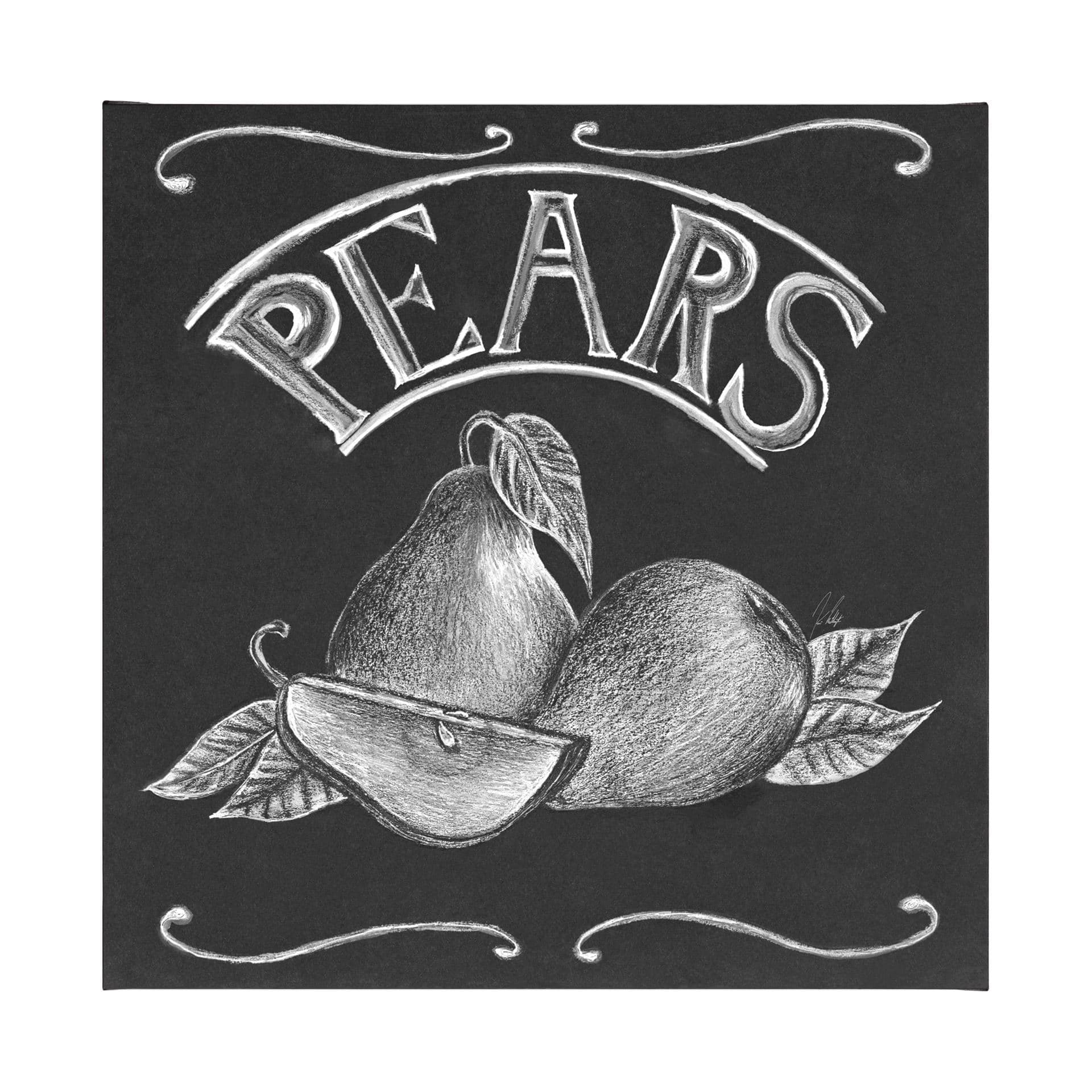 Farm Fresh Pears by Mercana Studio a Hand Embellished Textured Canvas — product photograph