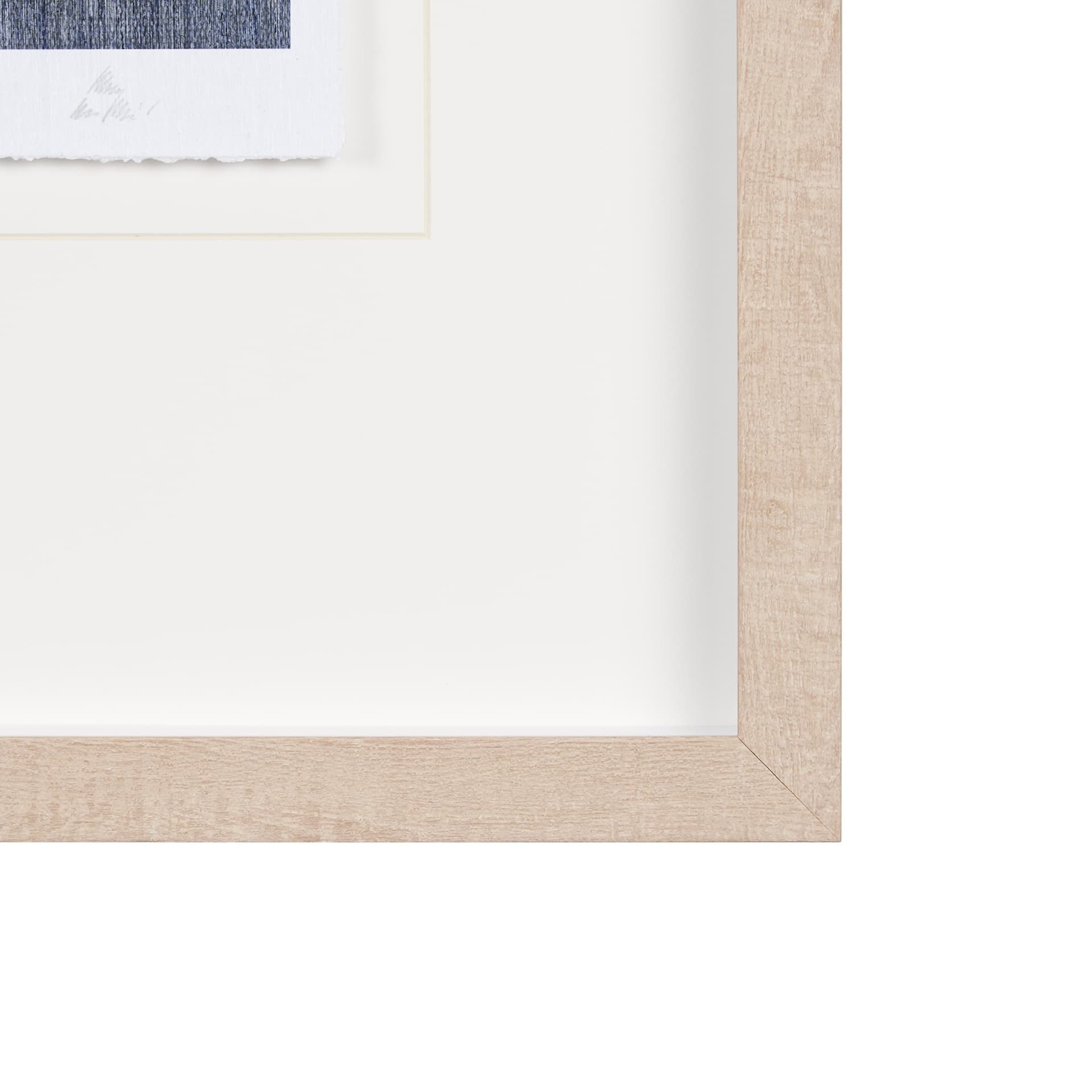 Blue Tapestry II by Mercana Studio a Hand Embelished Textured Framed Art Print Matted under Glass — product photograph