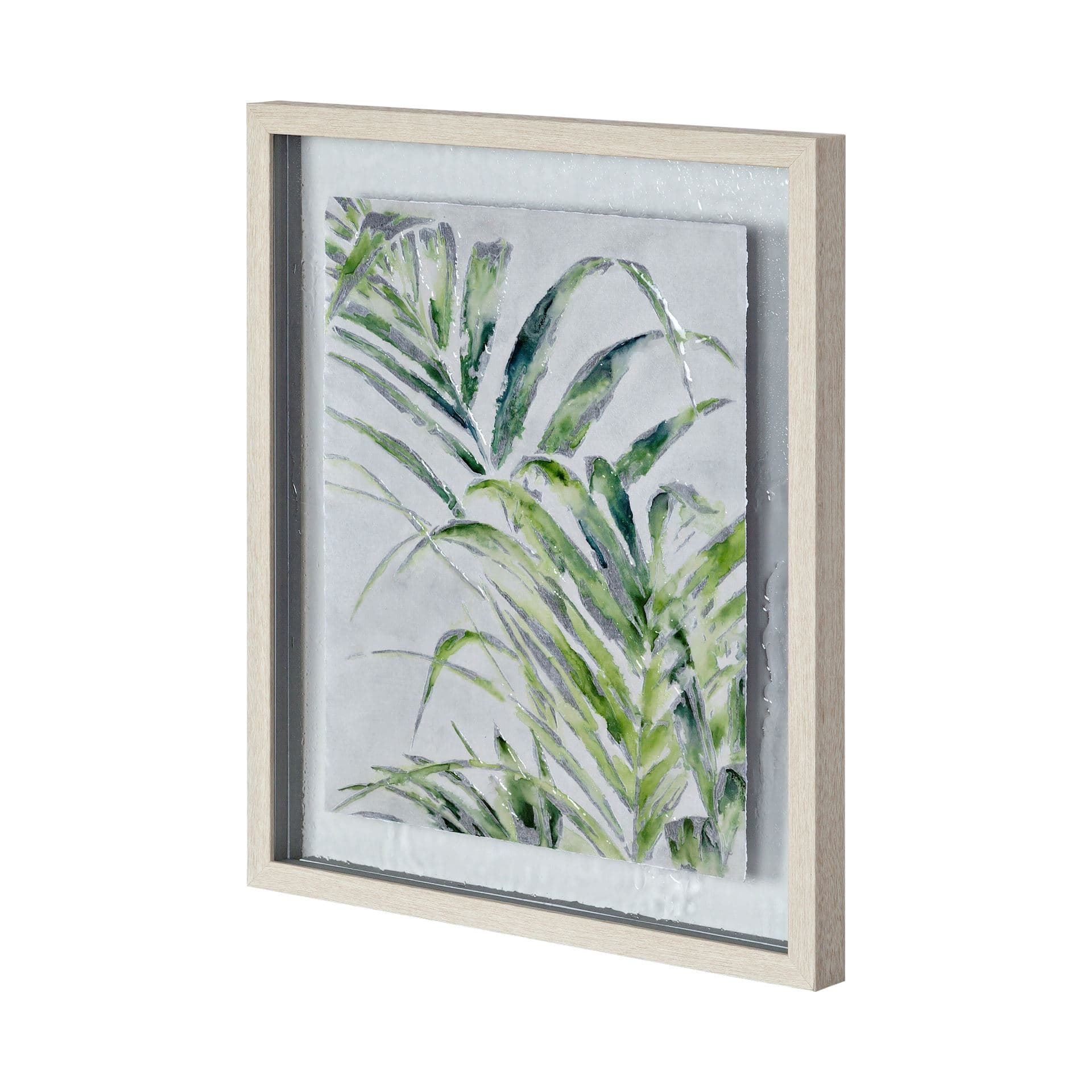 Fresh Unfolds II by Leah Rei a Hand Embellished Textured Framed Art Print Matted under Glass — product photograph