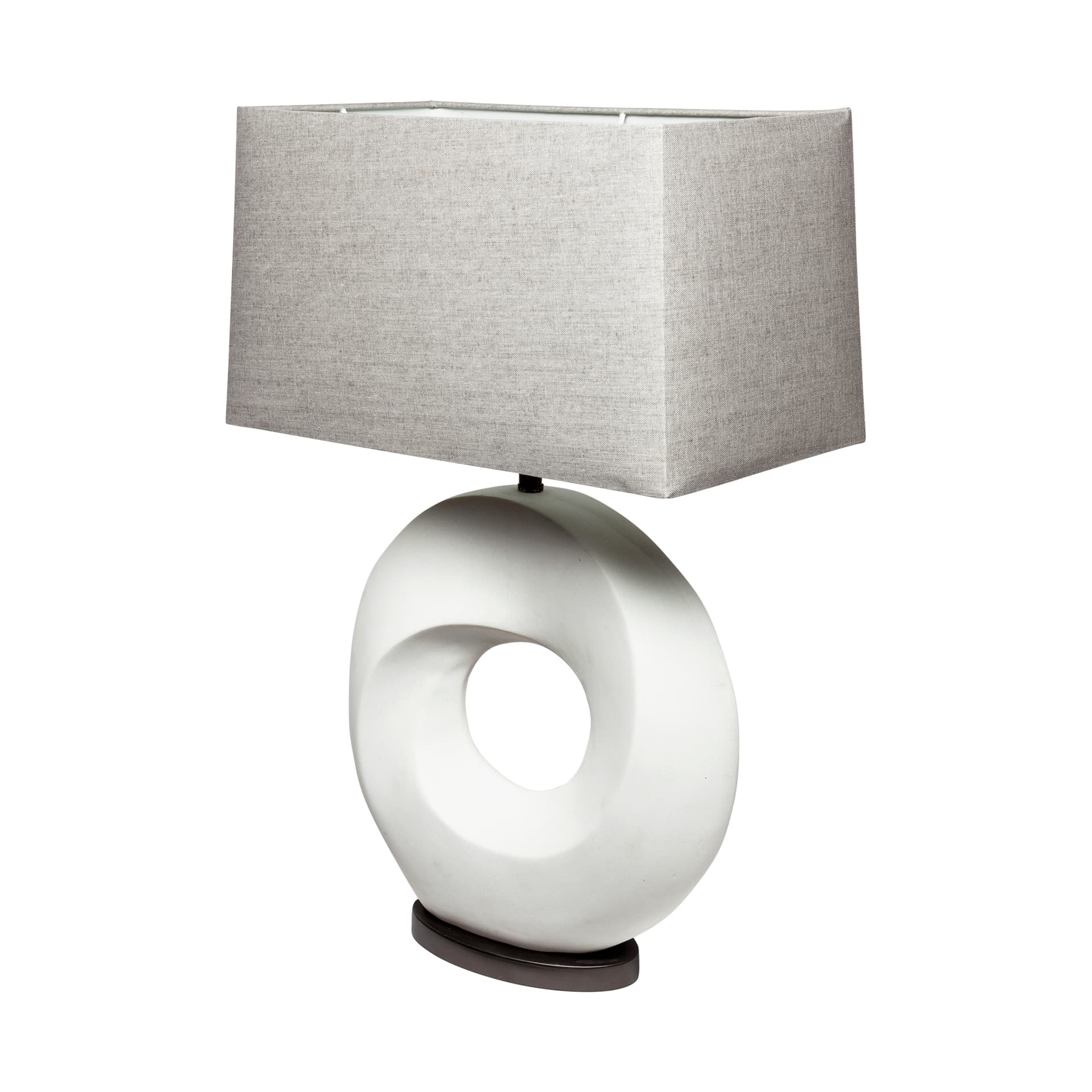 Celtica (26.8"H) White Resin Ring-Shaped Base Table Lamp — product photograph