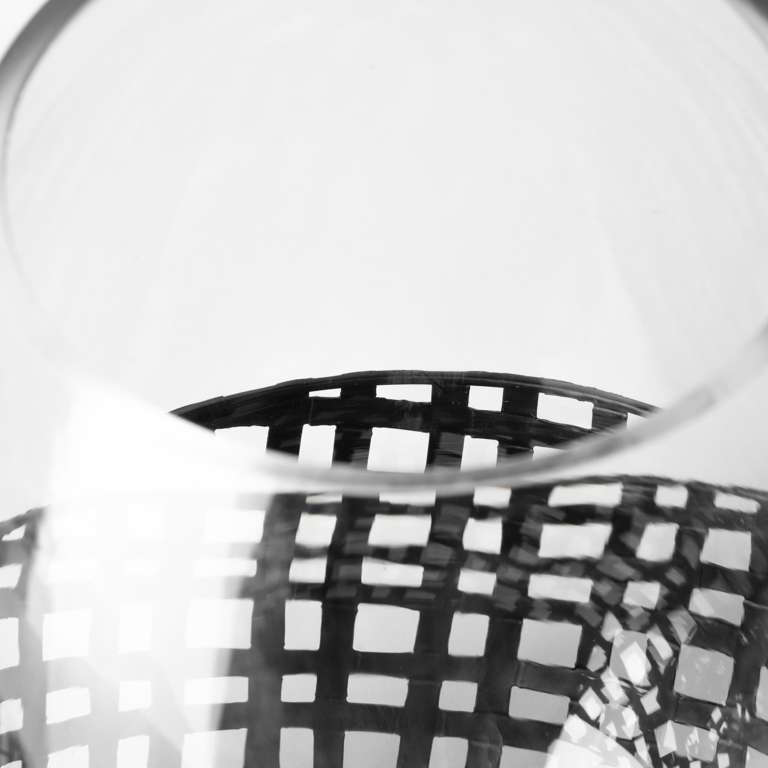 Reena II Large Black Woven Metal Base Table Candle Holder — product photograph