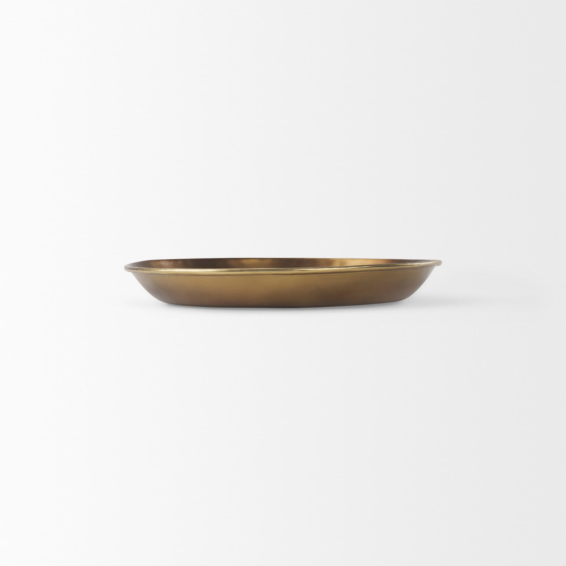 Eagan 16.0L x 16.0W x 1.5H Brass Aluminium Tray Small — product photograph