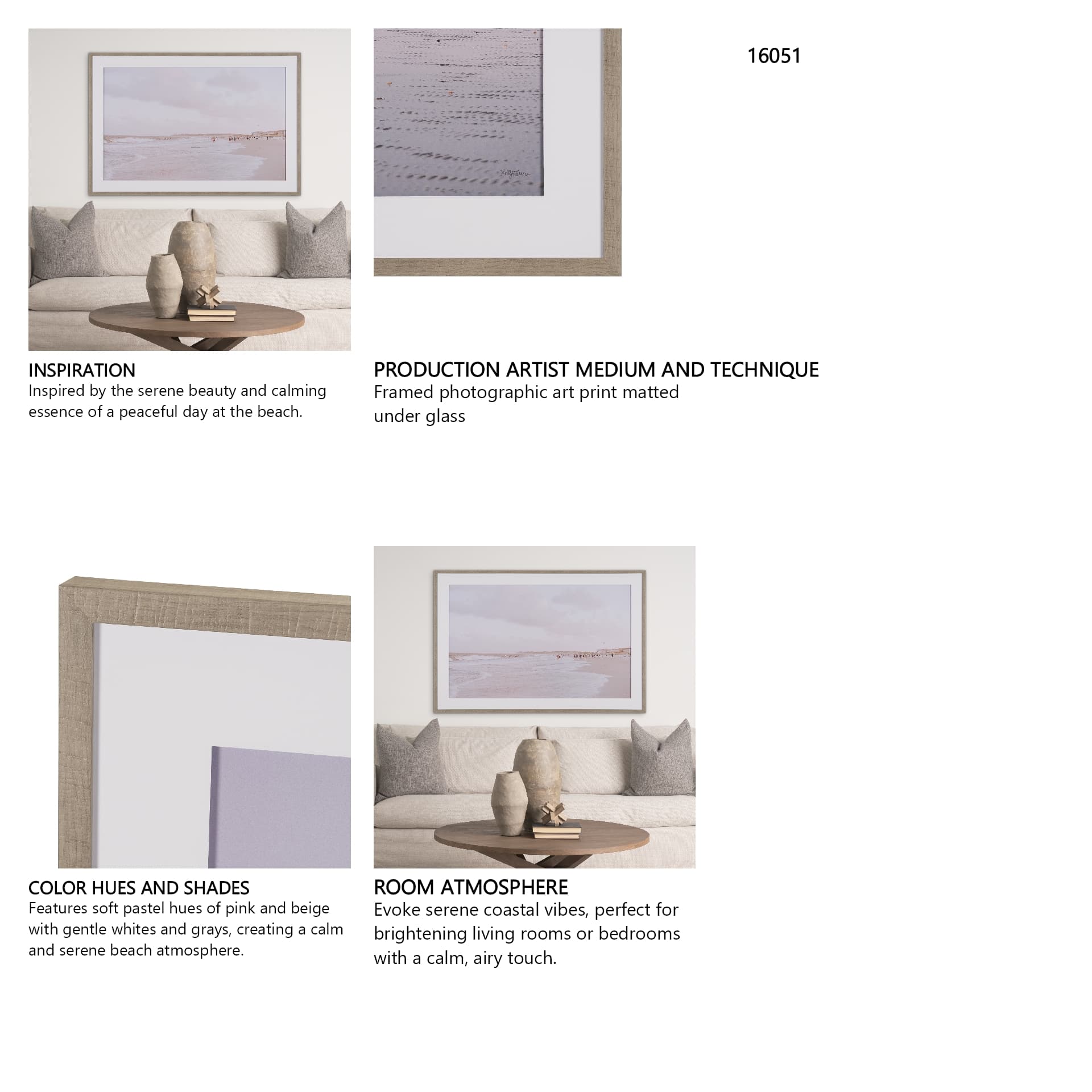 Low Country Coastline by Kelly Frere Framed Art Print Matted under Glass — in a styled room