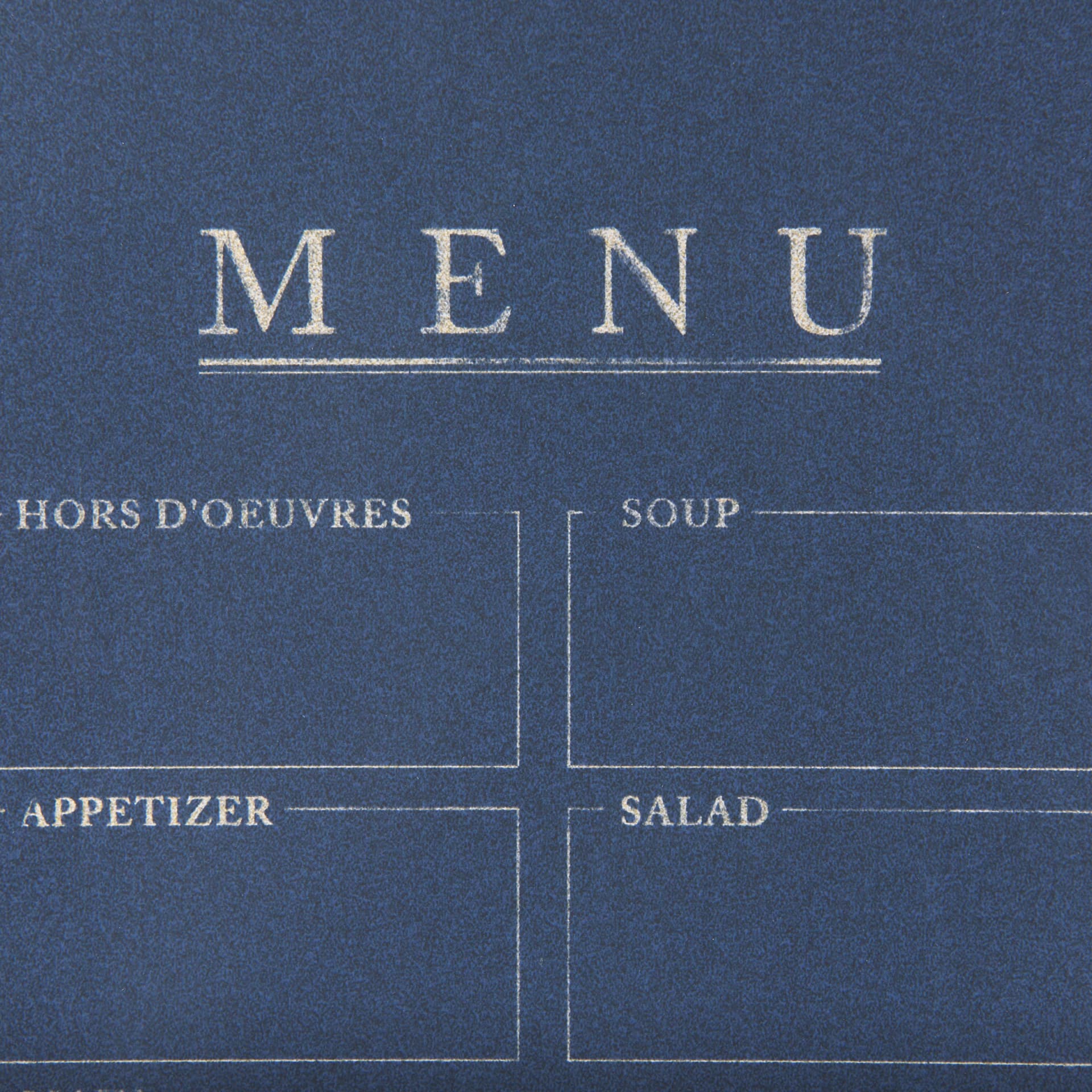 MENU II by Mercana Studio a Hand Embellished Textured Framed Art Print Matted under Glass — product photograph