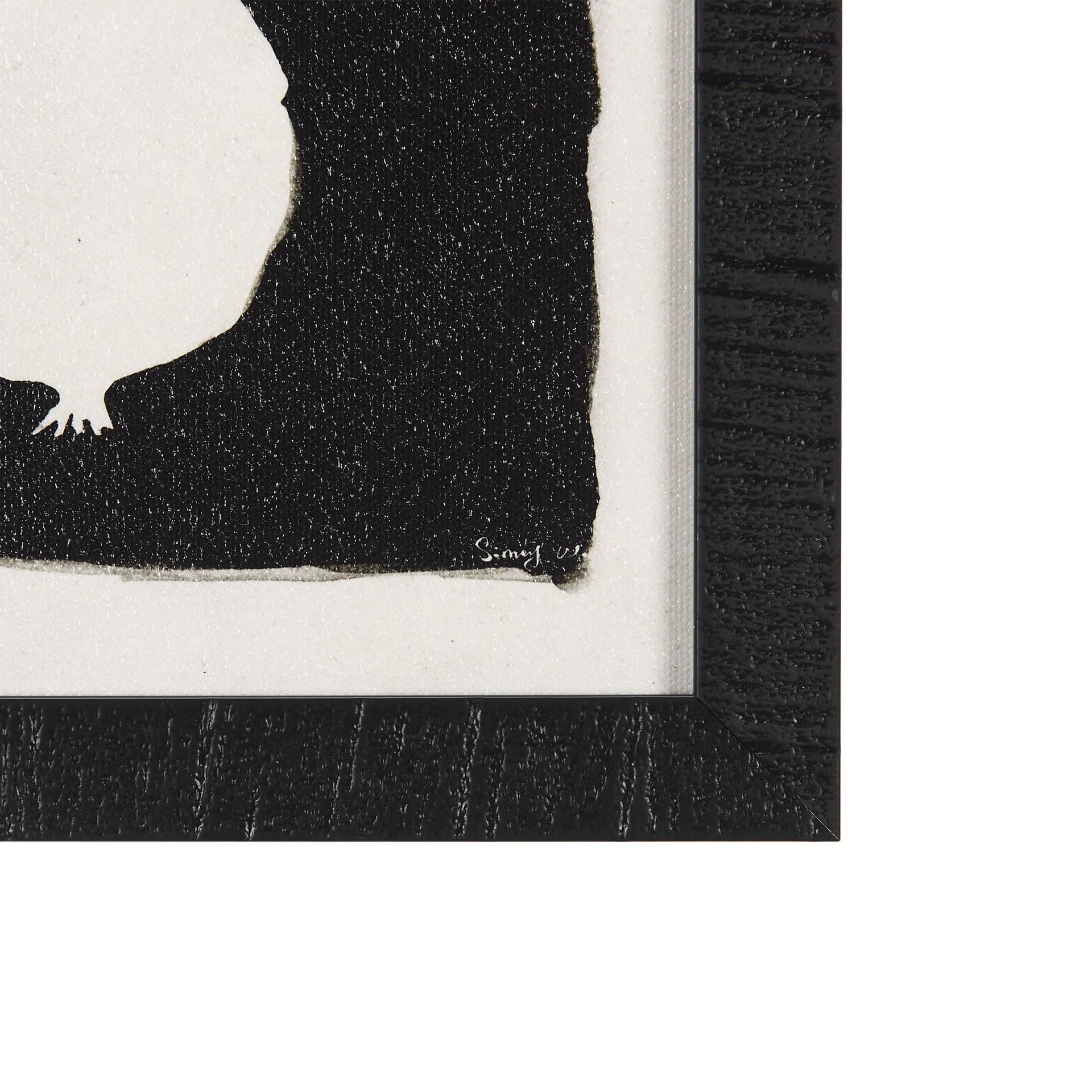 Pomegranate Branch Silhouette by Mercana Studio a Hand Embellished Textured Framed Art Print — product photograph