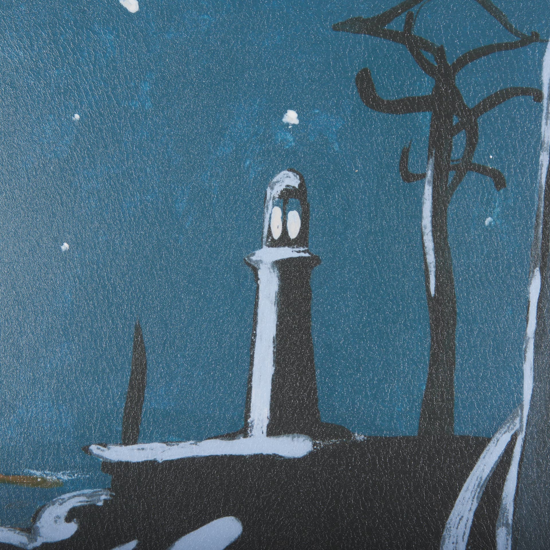 Sea bay at night III by Mercana Studio a Hand Embellished Textured Framed Art Print — product photograph