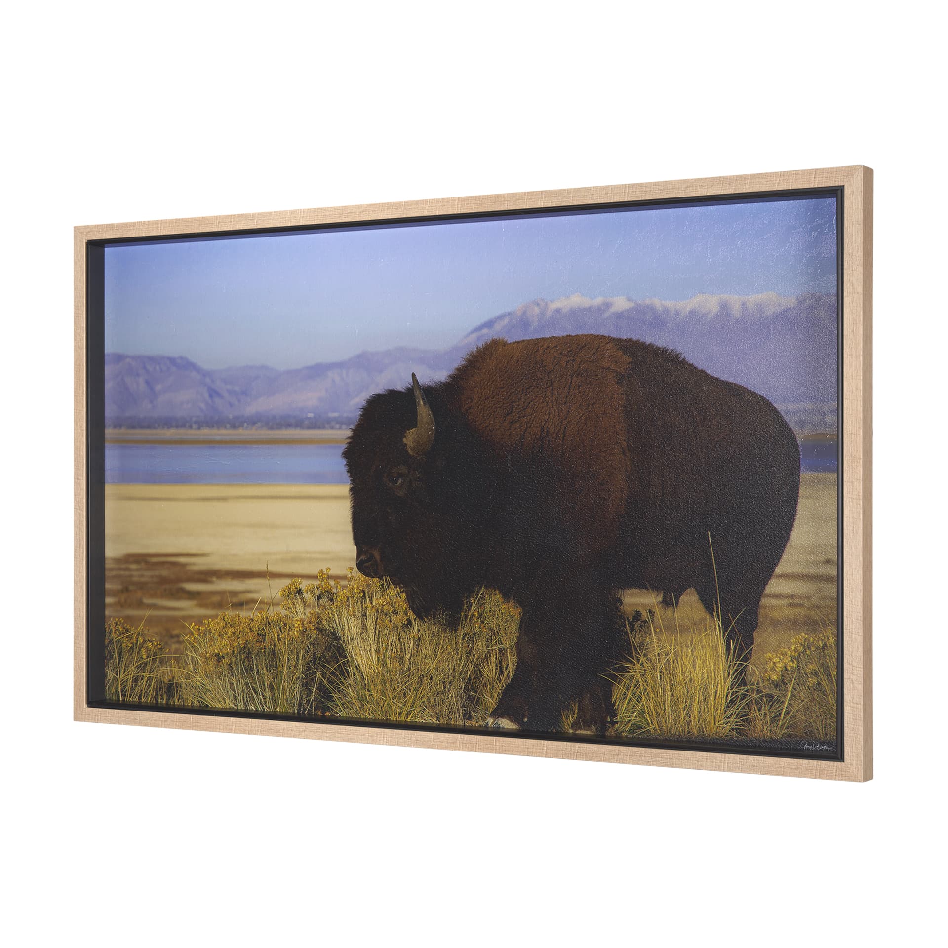 Antelope Island by Gary Blatter a Hand Embellished Textured Framed Photo Art Print — product photograph