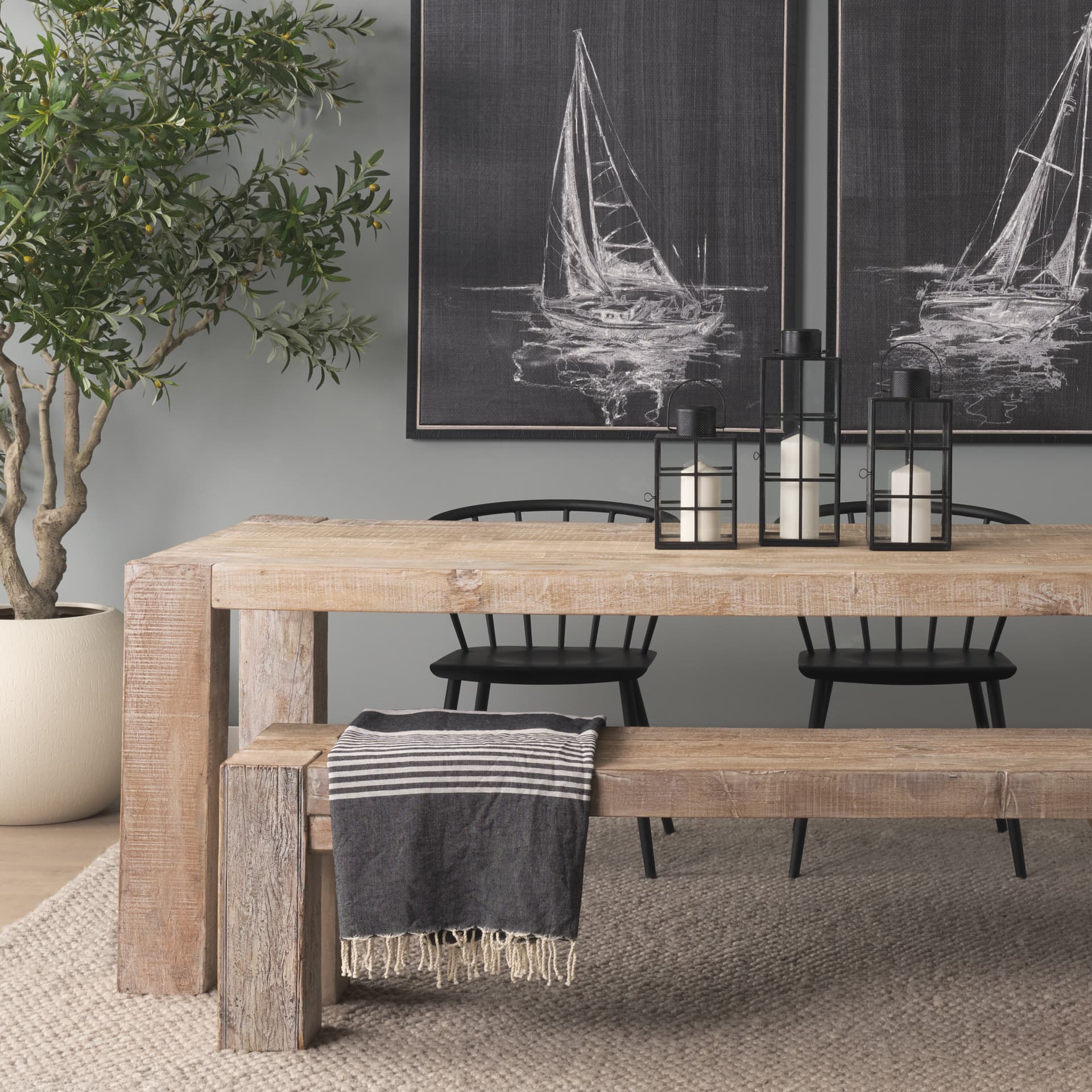Gamfield 6.1L x 6.1W x 13.4H Medium Black Metal and Glass Lantern — product photograph