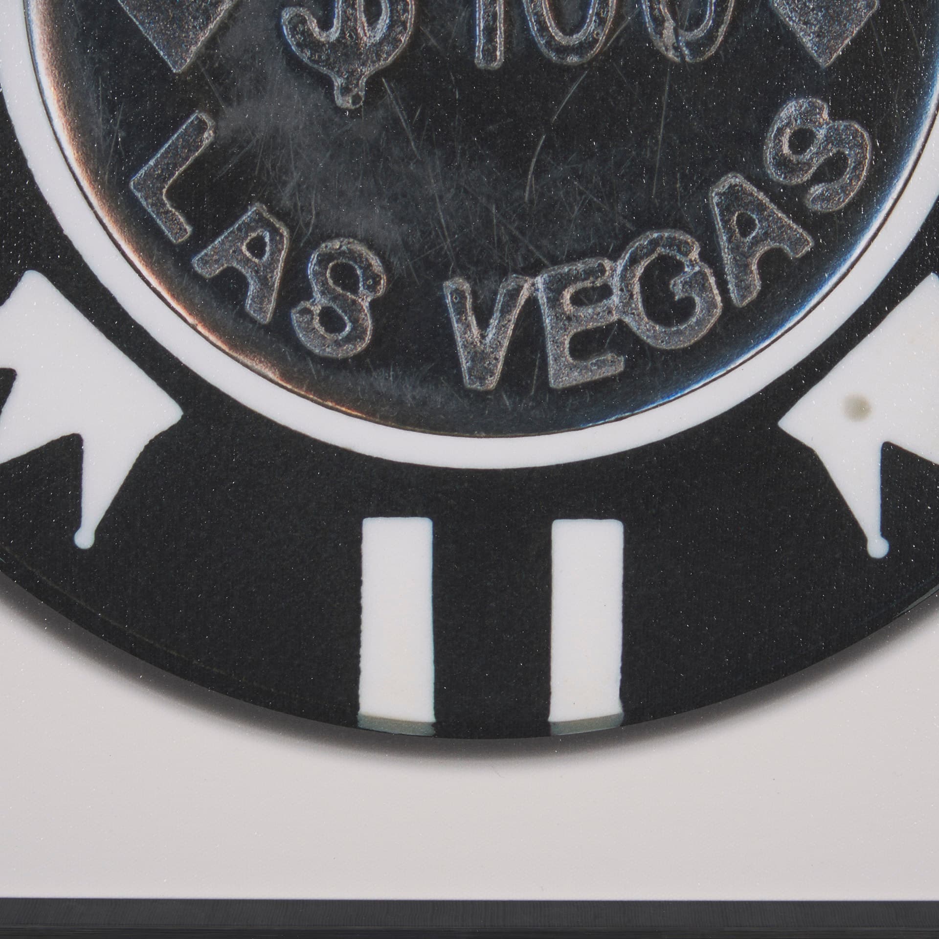 Casino 100 Dollar Vegas Poker Chip By Zap Studio Framed Art Photograph Print under Glass — product photograph