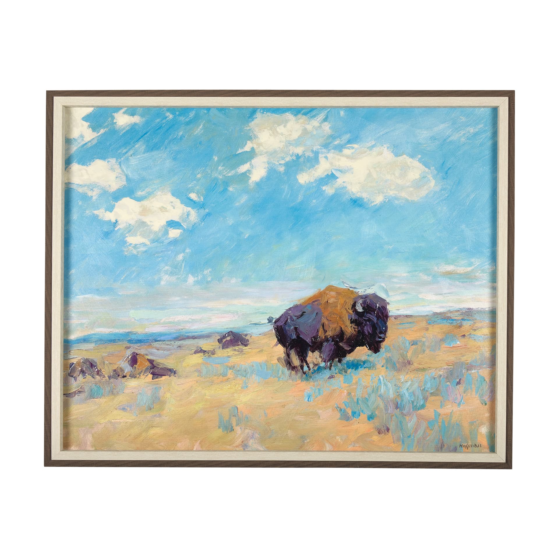 Buffalo by Mercana Studio a Hand Embellished Textured Framed Art Photograph — product photograph
