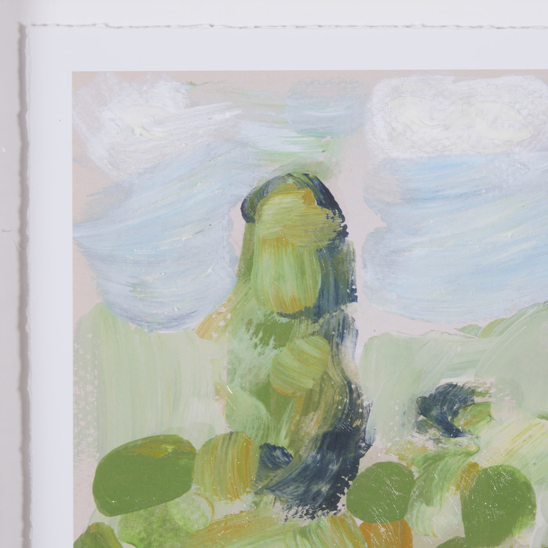 Vibrant View III by Mercana Studio a Hand Embelished Textured Framed Art Print Matted under Glass — product photograph