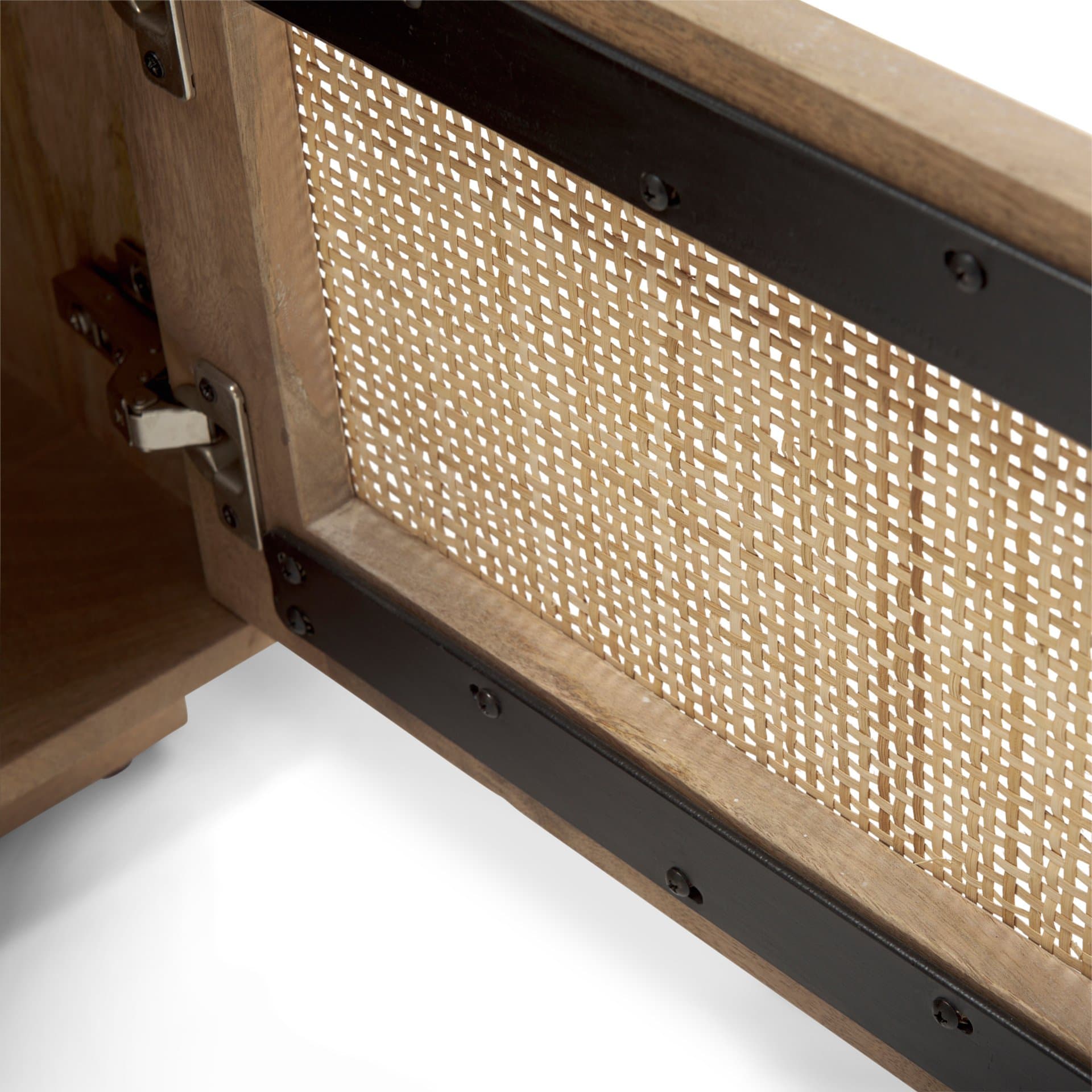 Grier Light Brown Wood w/ Cane End Table — product photograph