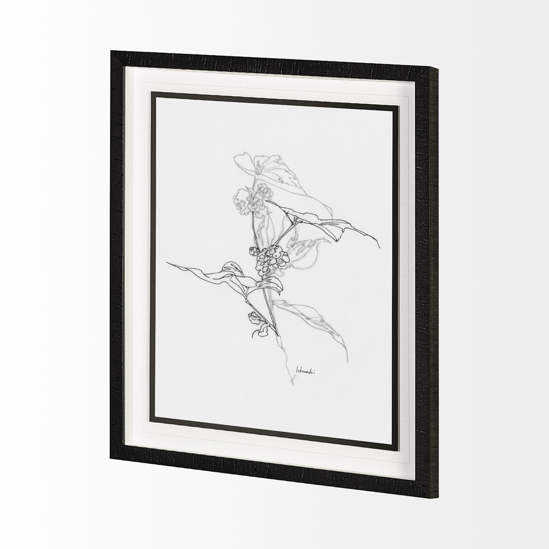 Arrangement III by Hiraki a Framed Art Print Matted under Glass — product photograph