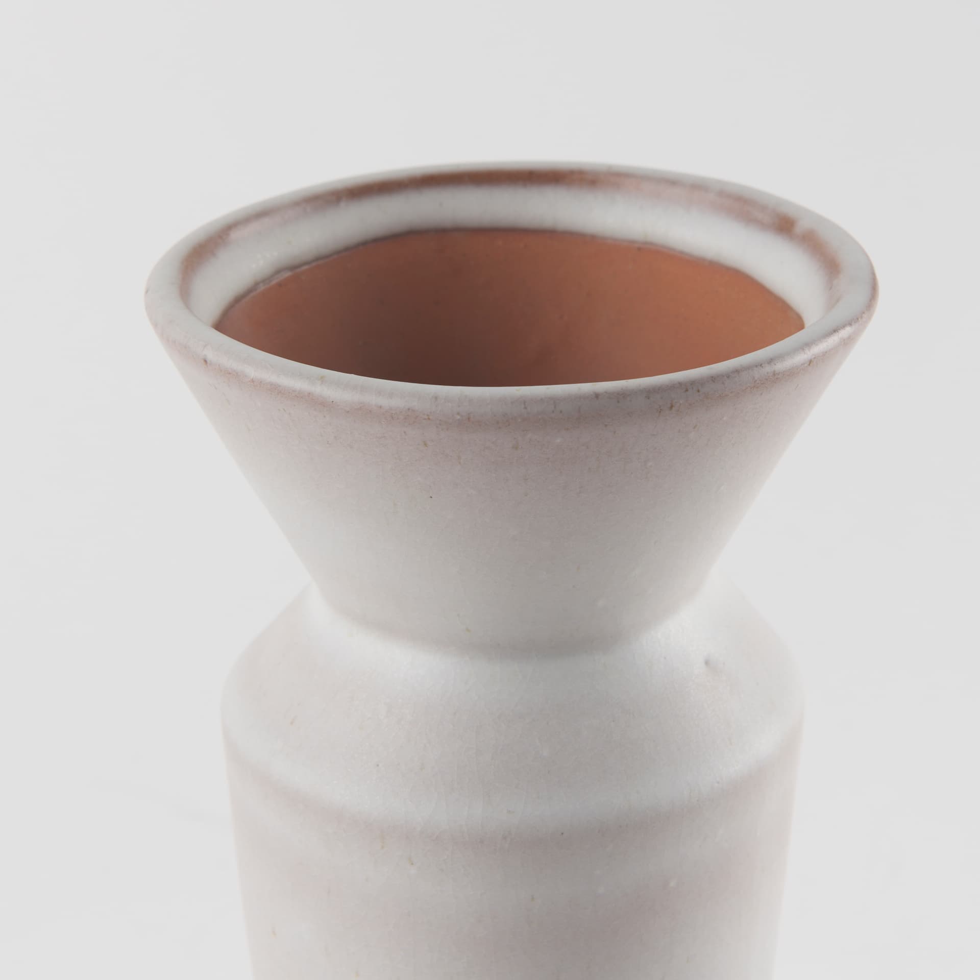 Esme 4.5L x 4.5W x 10.4H Whitewashed Ceramic Vase — product photograph
