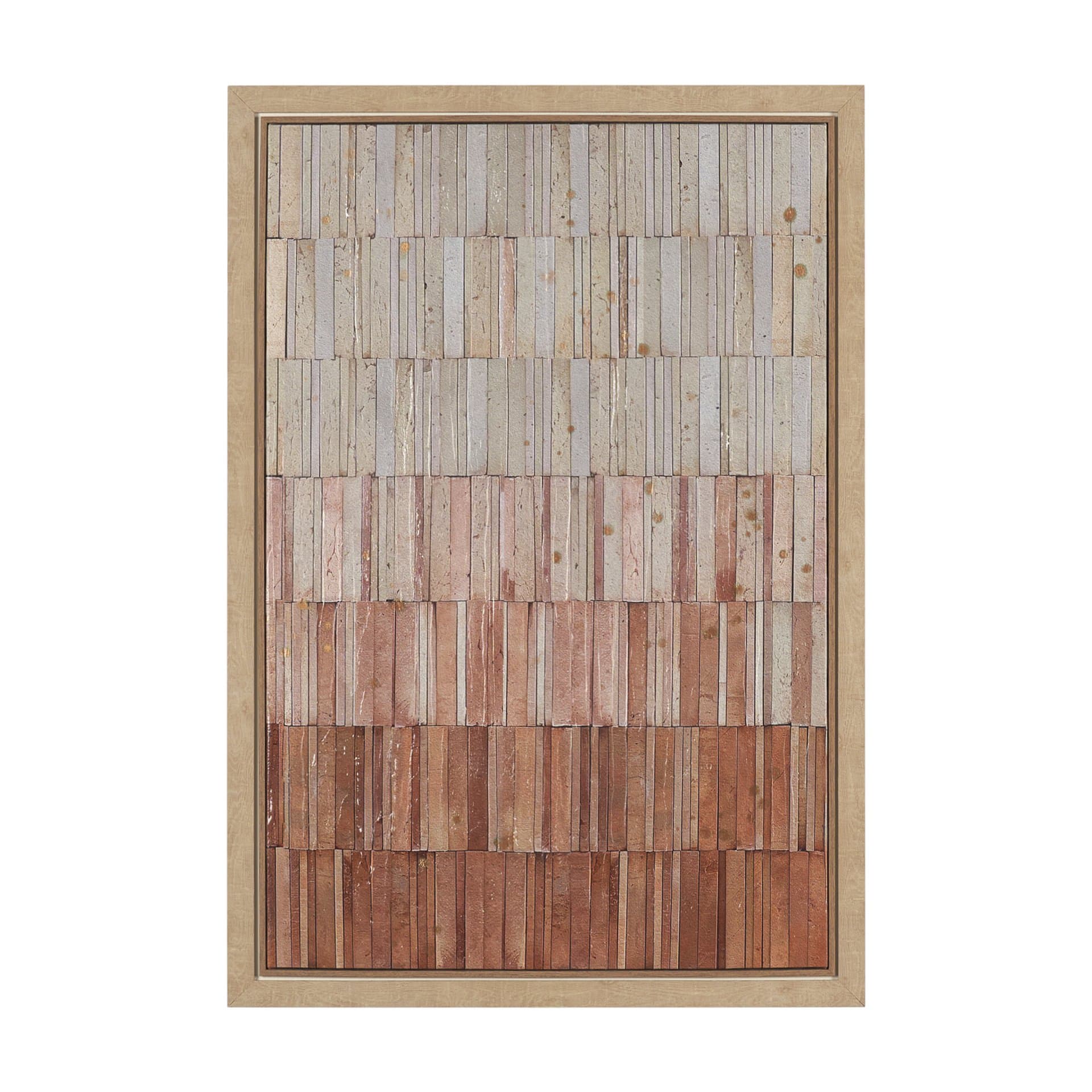 Terracotta Wall I by Flora Kouta Hand-Embellished Textured Framed Canvas Artwork — product photograph