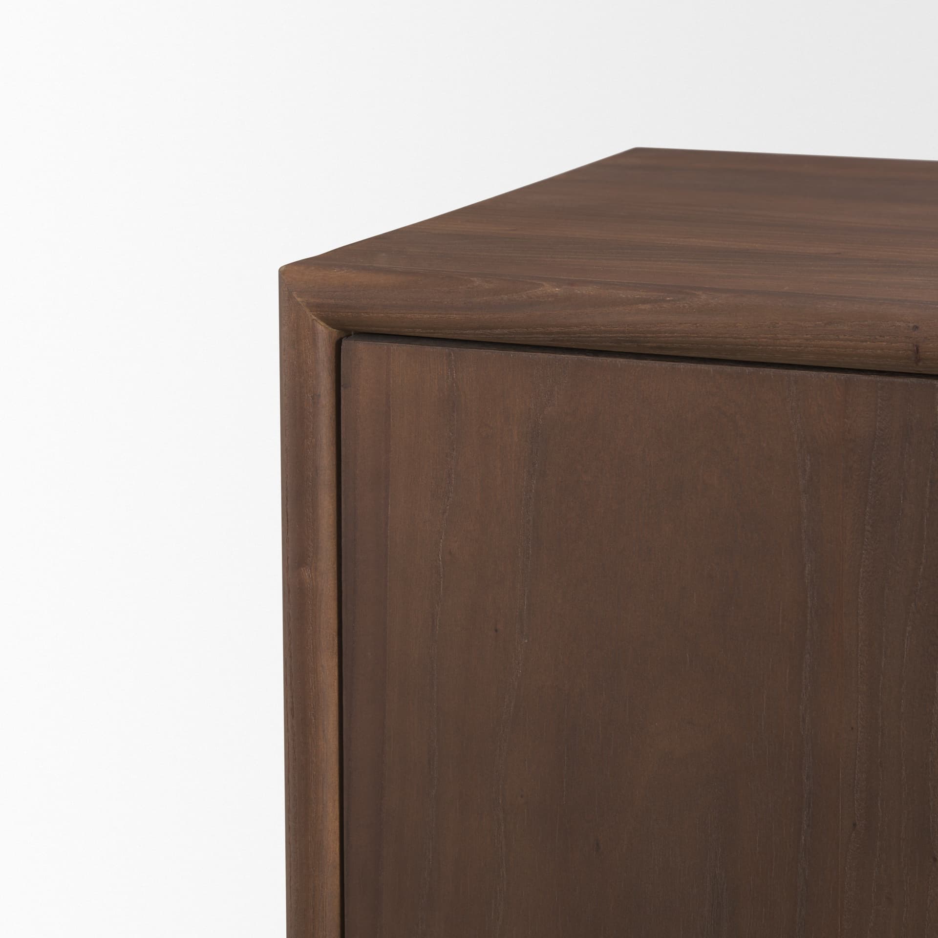 Varenna 4 Door Dark Brown Wood w/ Rope Handles Sideboard — product photograph