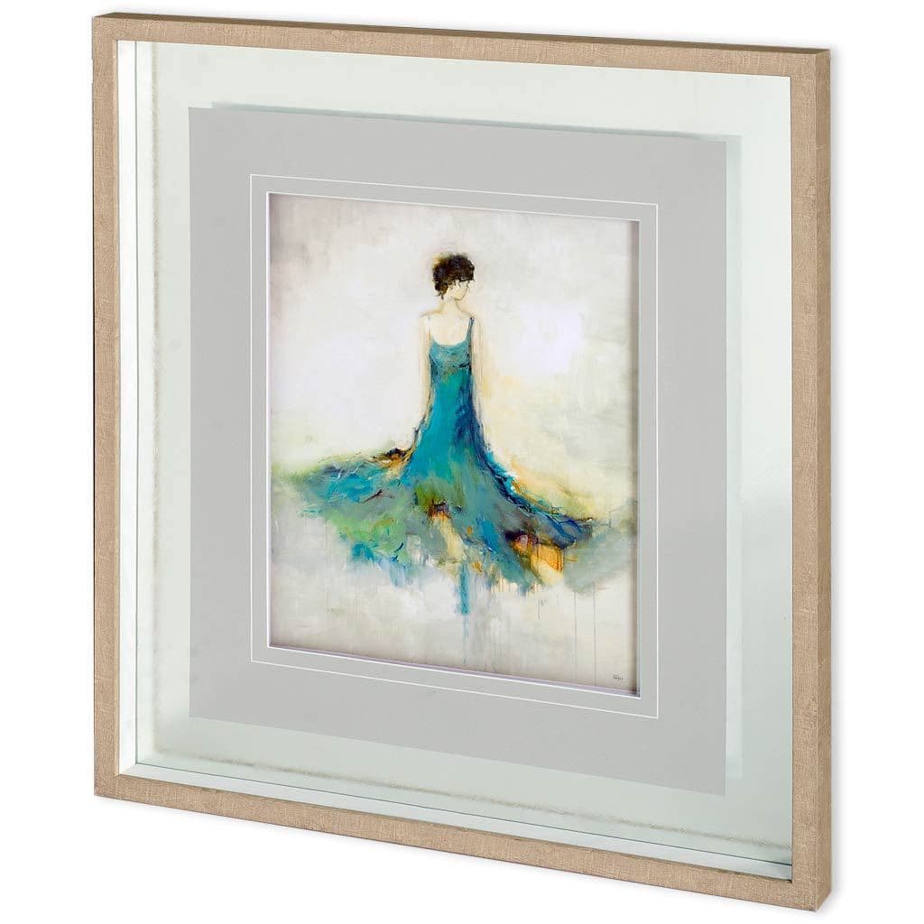 Romantic Poise I by Lisa Ridgers a Hand Embellished Textured Framed Art Print Matted under Glass — product photograph
