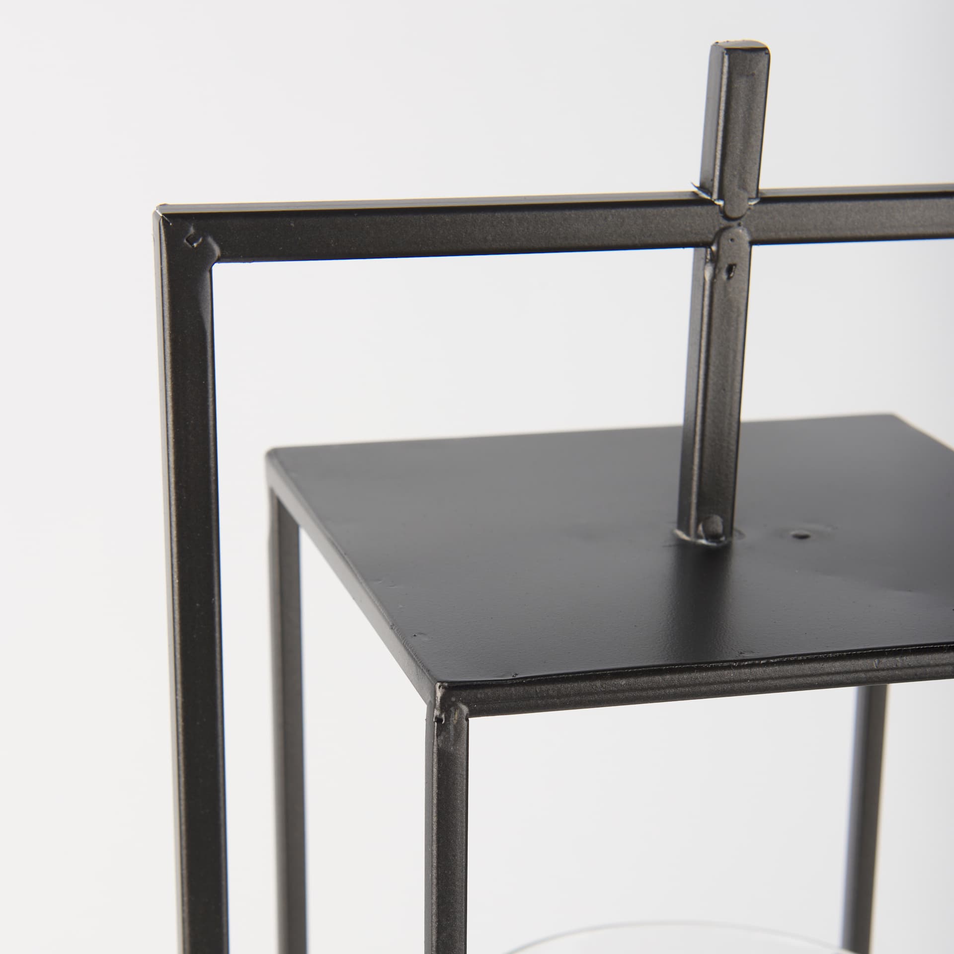 Albus I Large Black Metal Rectangular Table Candle Holder — product photograph