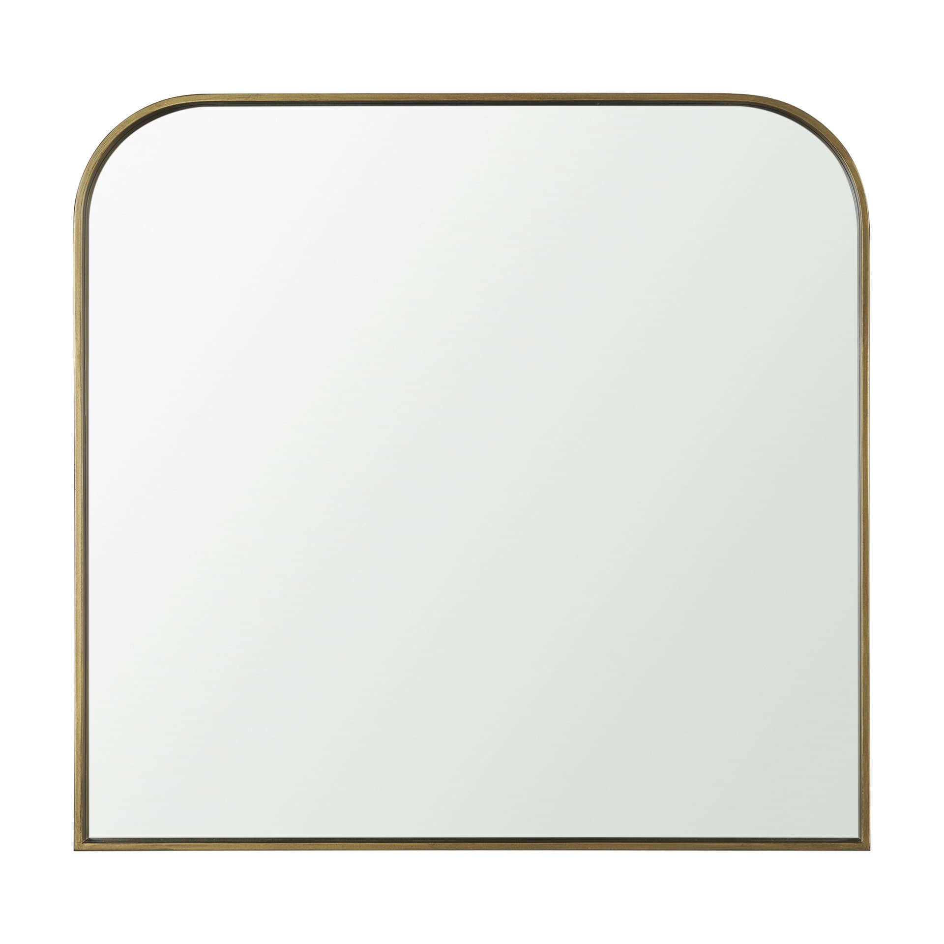 Timon Brushed Gold Square Arched Mirror — product photograph