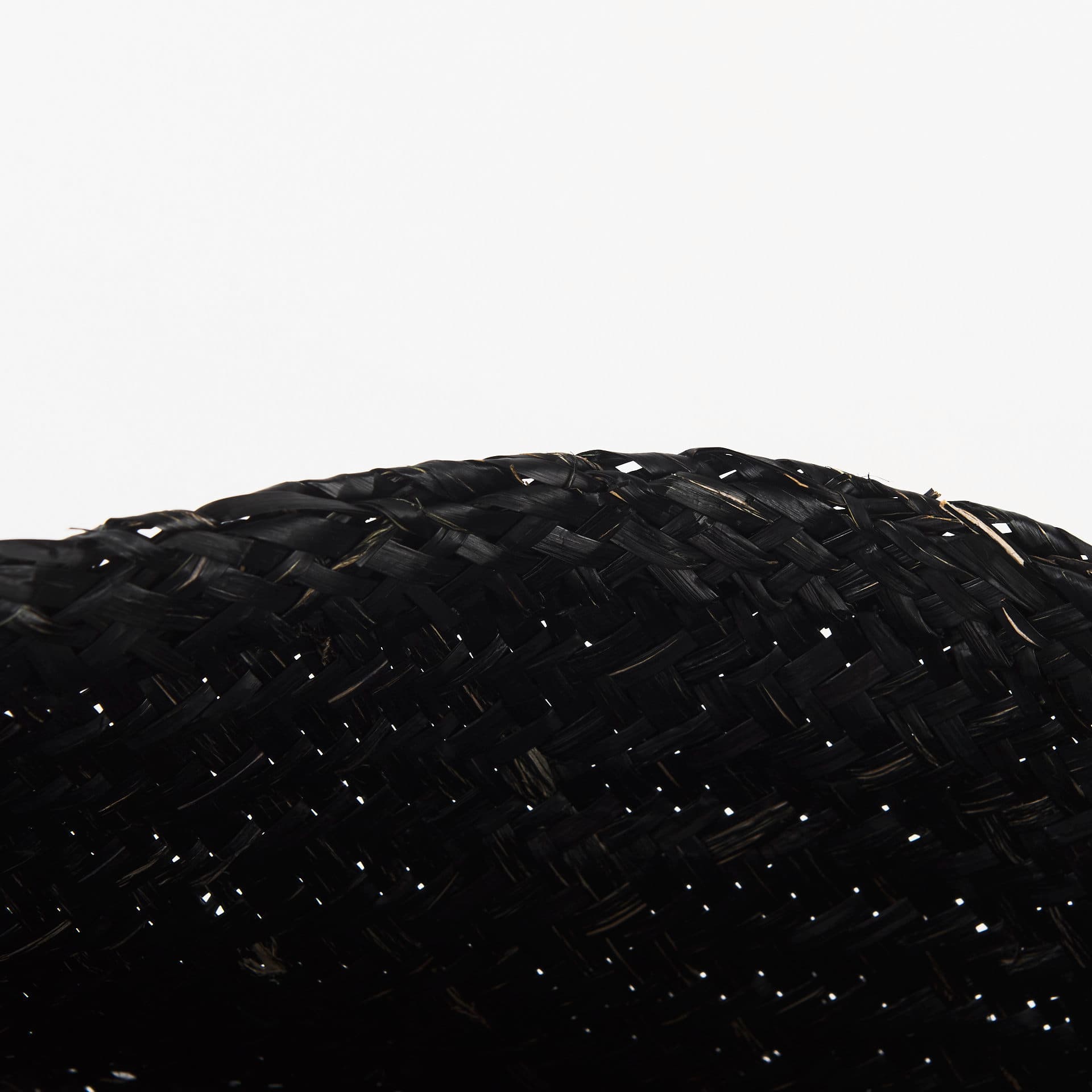Ella (Set of 3) Black Seagrass Basket W/ Light Brown Handles — product photograph
