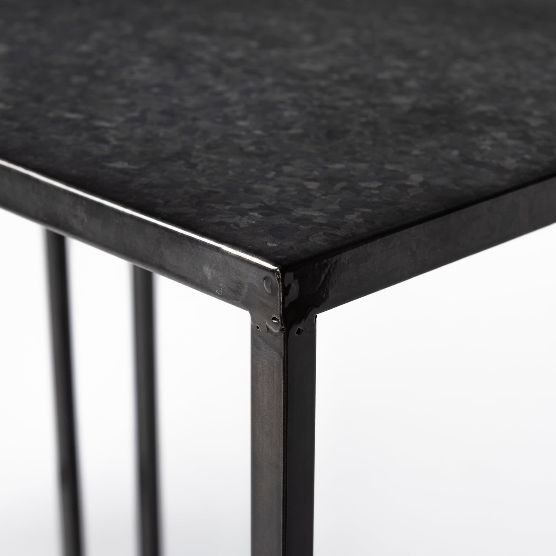 Kasey (Set of 2) 17.7L x 12.6W x 24.4H Galvanized Metal Nesting Accent Tables — product photograph