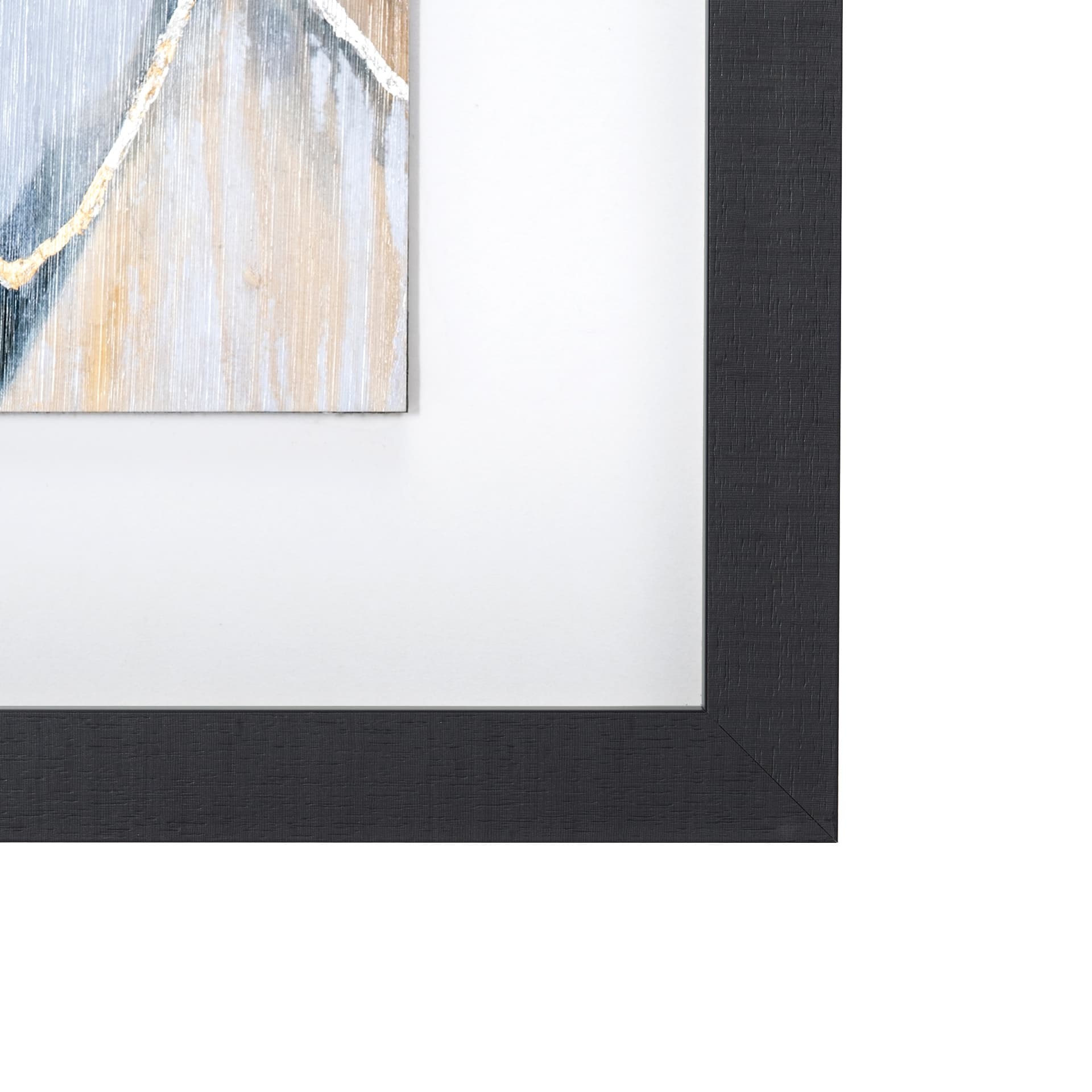 River Rocks by Liz Jardine a Hand Embellished Textured Framed Art Print Matted under Glass — product photograph