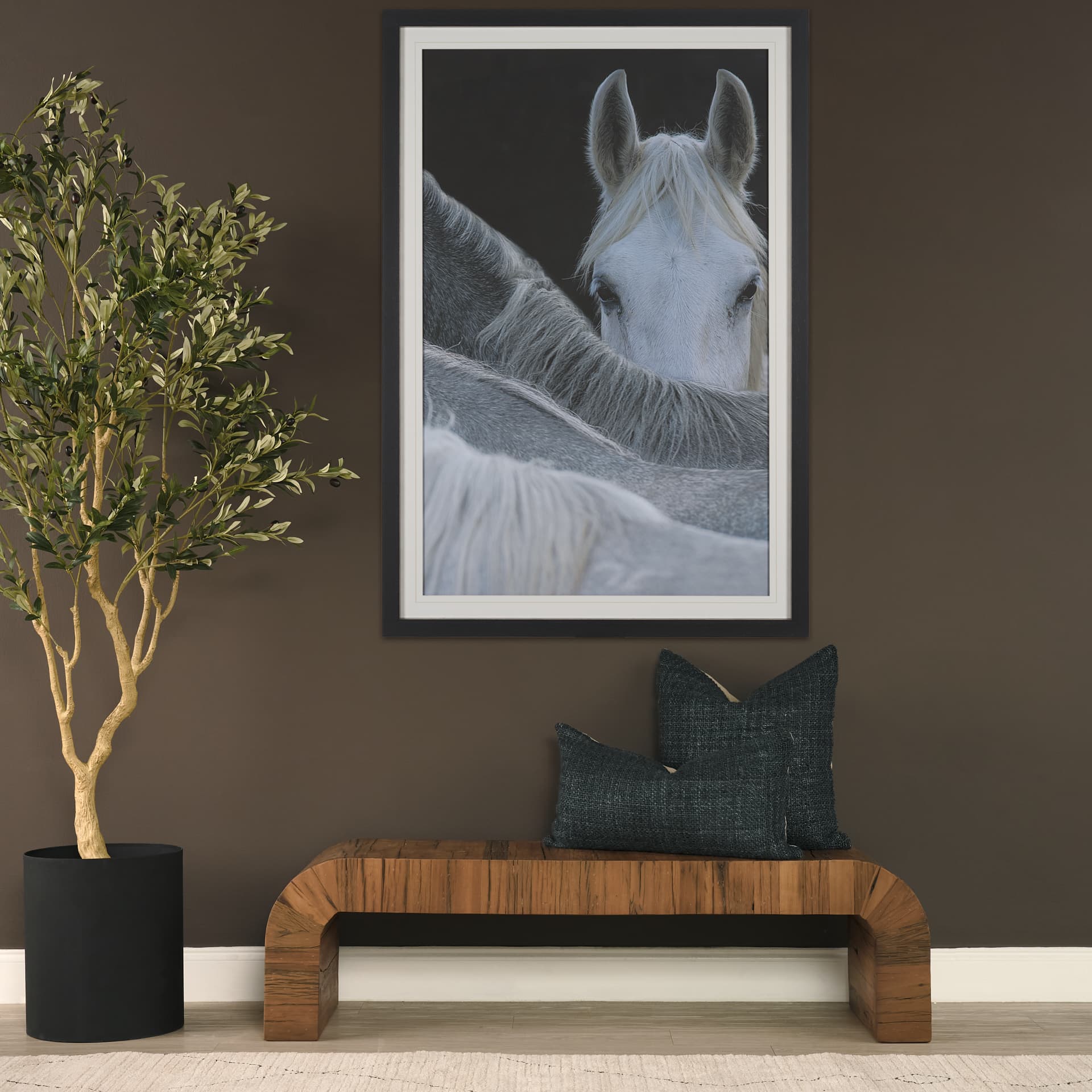 Look by Milan Malovrh FramedPhoto Print Matted under Glass — in a styled room
