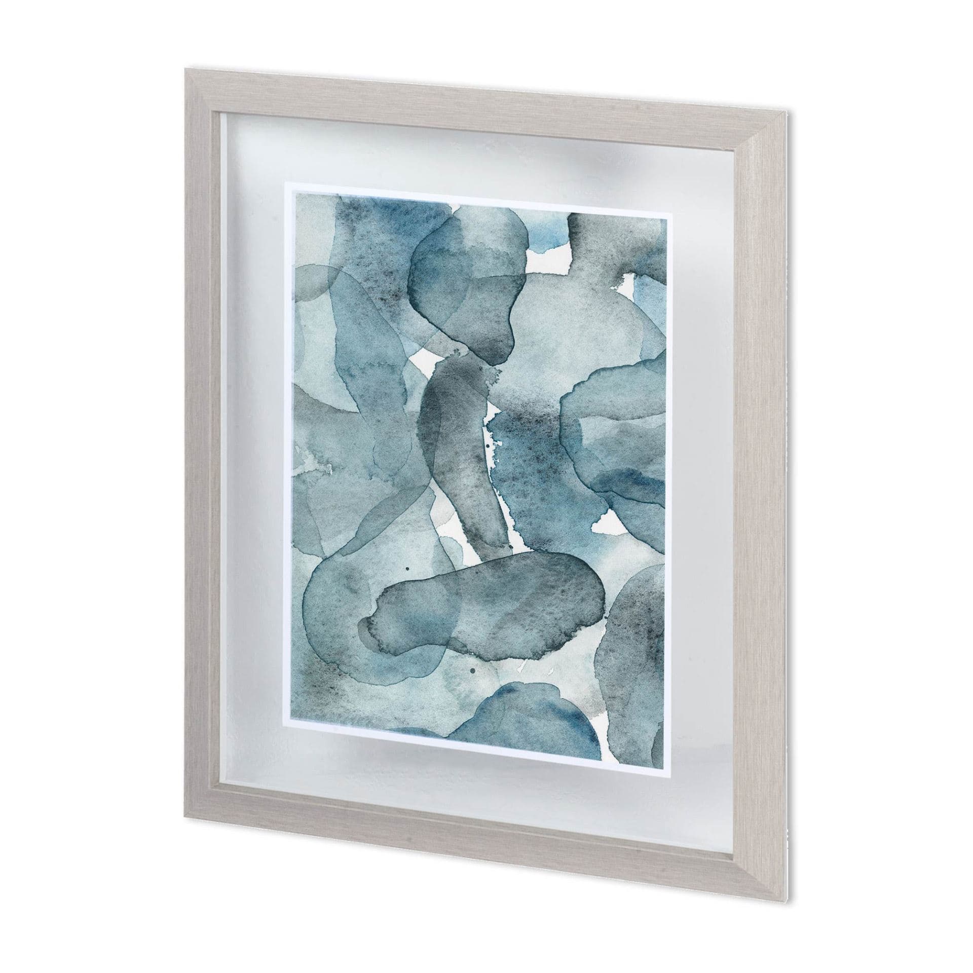 Swim I by Mercana Studio a Hand Embellished Textured Framed Art Print Matted under Glass — product photograph