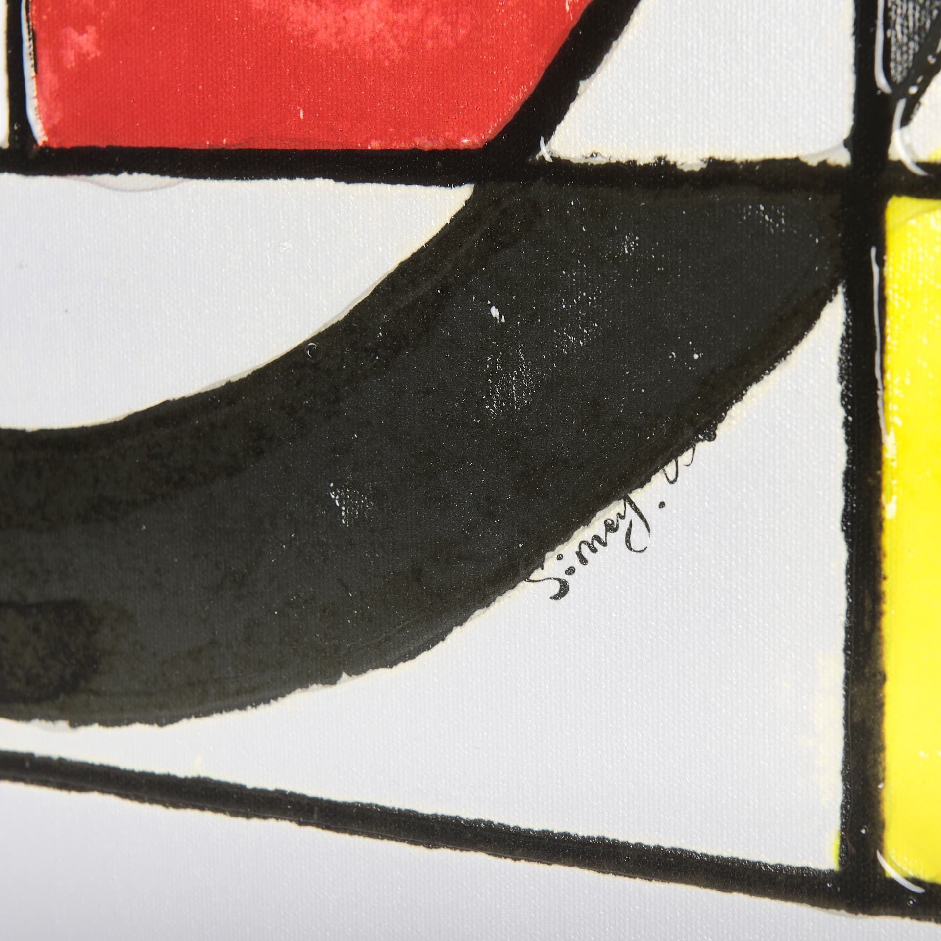 Numbers V by Mercana Studio a Hand Embellished Textured Canvas — product photograph