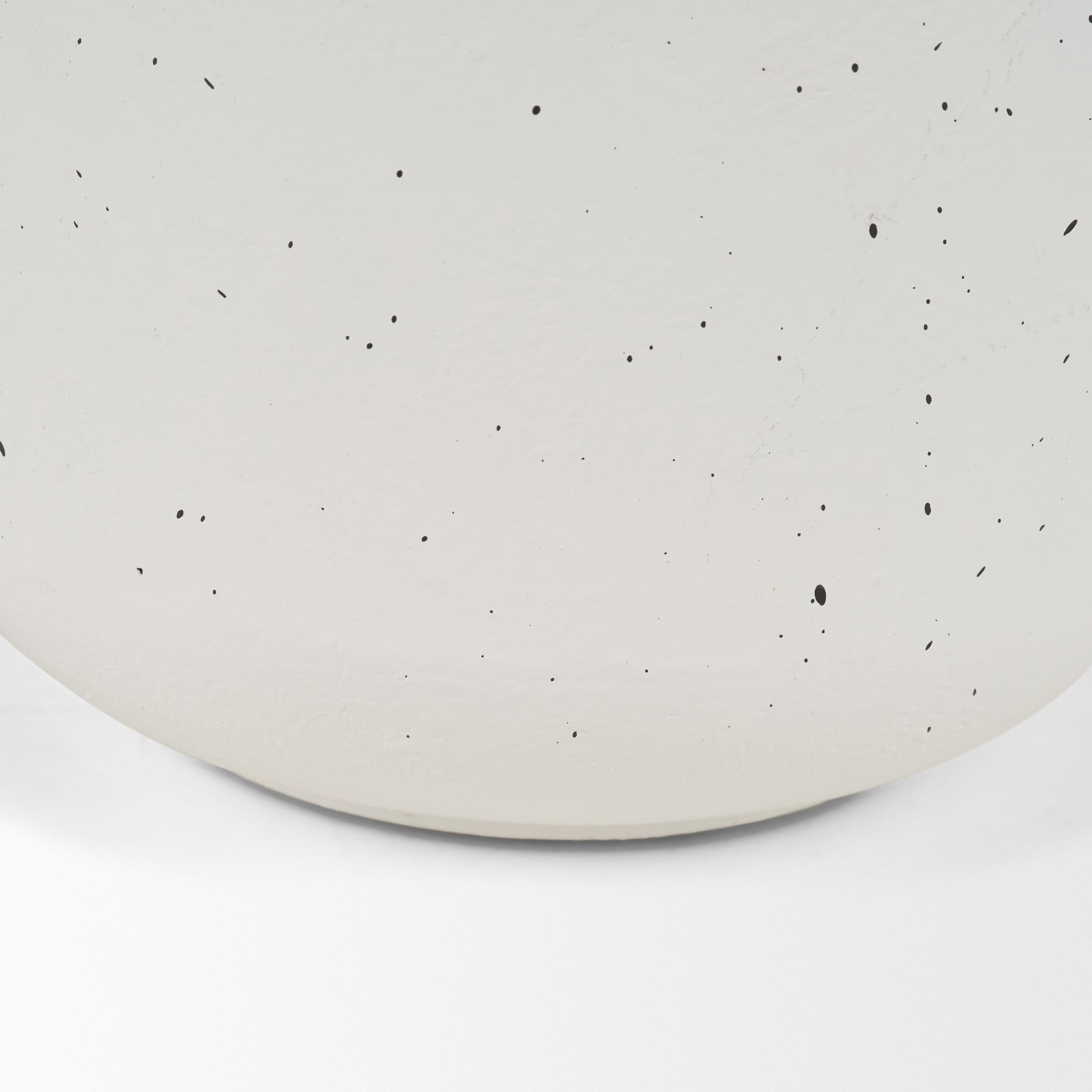 Treva Tall White w/ Black Speckles Metal Vase — product photograph