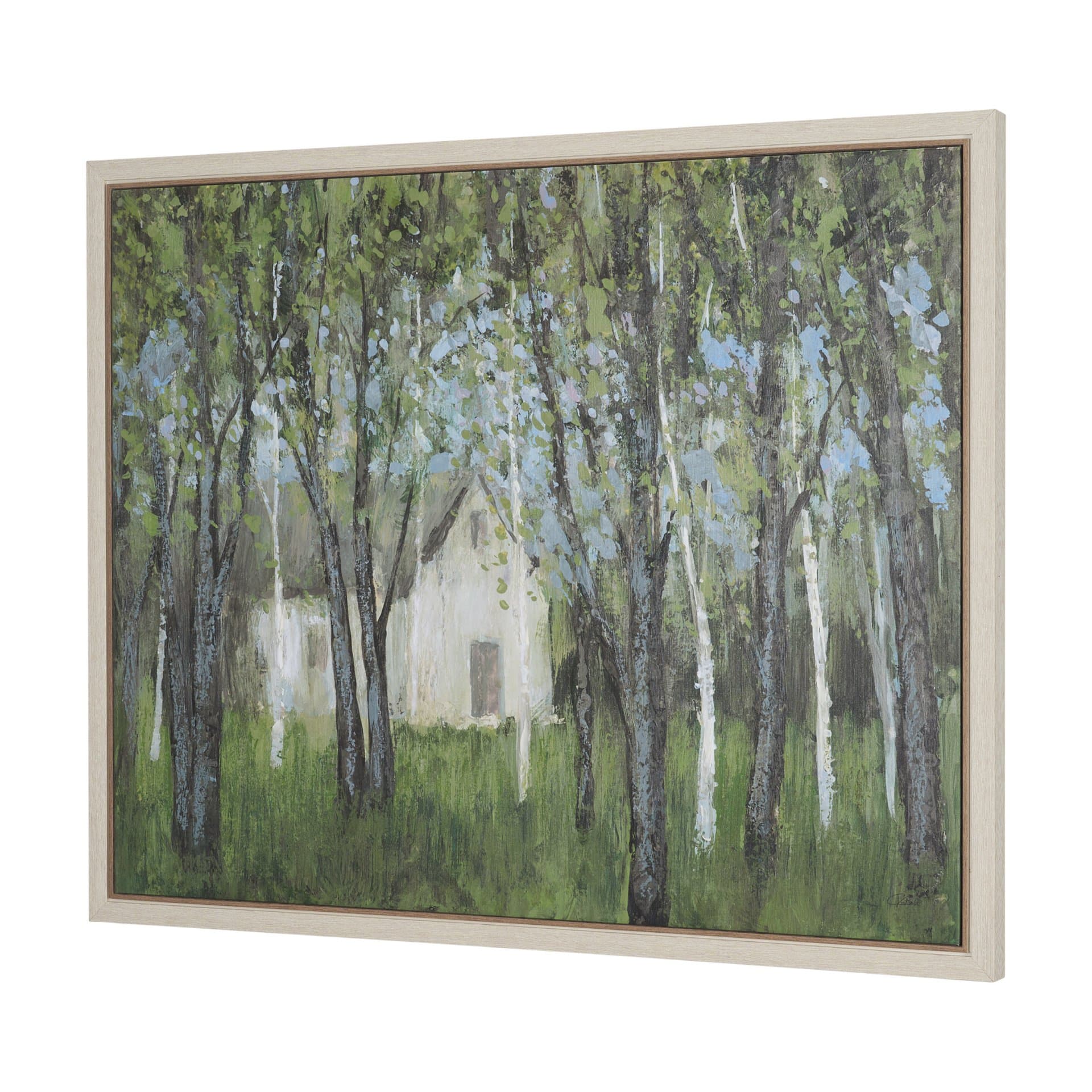 Summer Garden I by Mercana Studio Hand-Embellished Textured Framed Canvas Artwork — product photograph