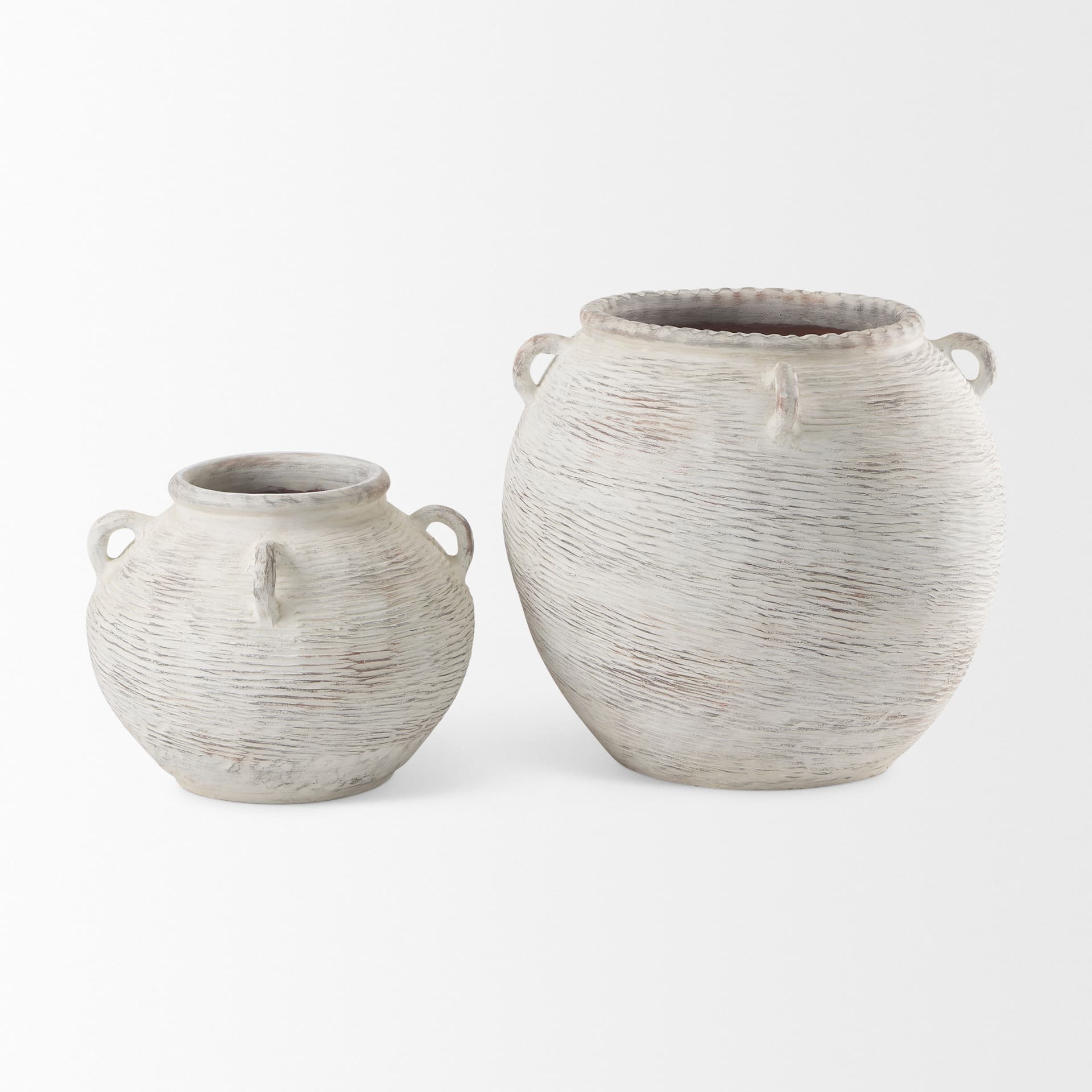 Misha 25.2L x 25.2W x 22.4H Cream Ceramic Floor Vase — product photograph