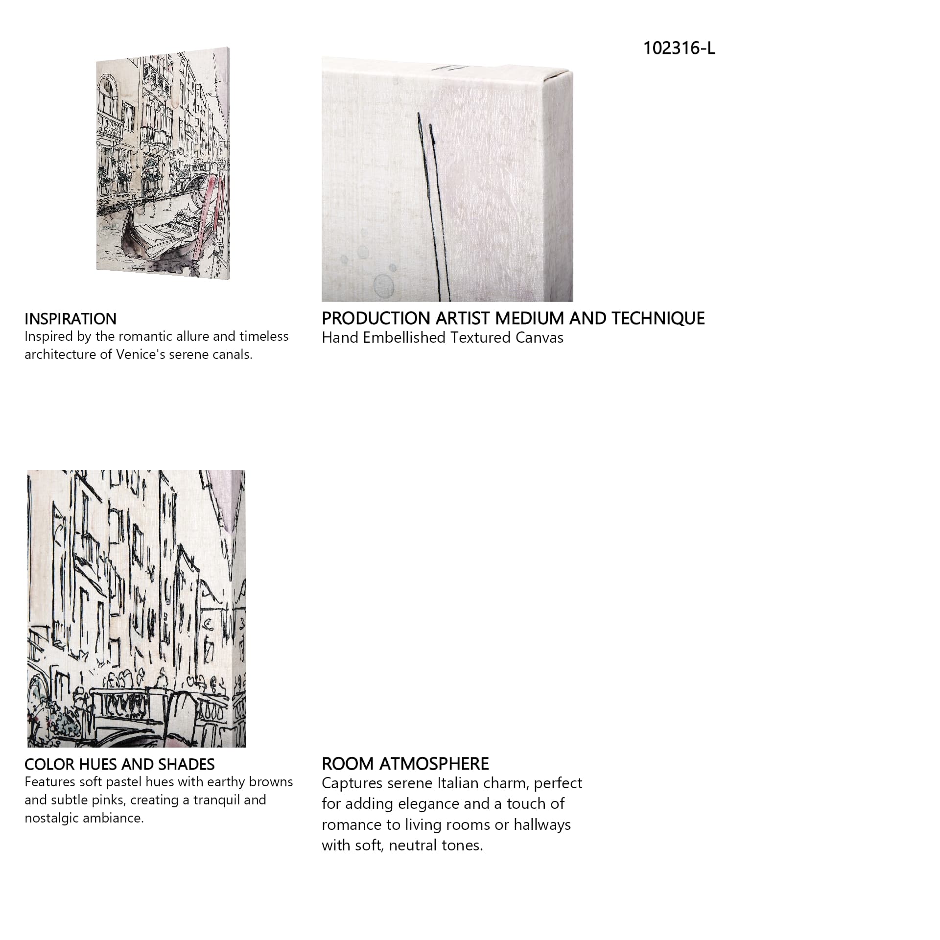 Travel Memories V by Mercana Studio a Hand Embellished Textured Canvas — in a styled room