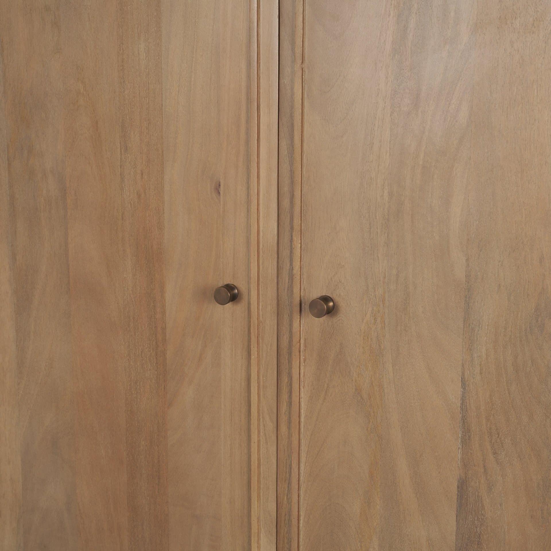 Phil Light Brown Wood 2 Door Bar Cabinet — product photograph