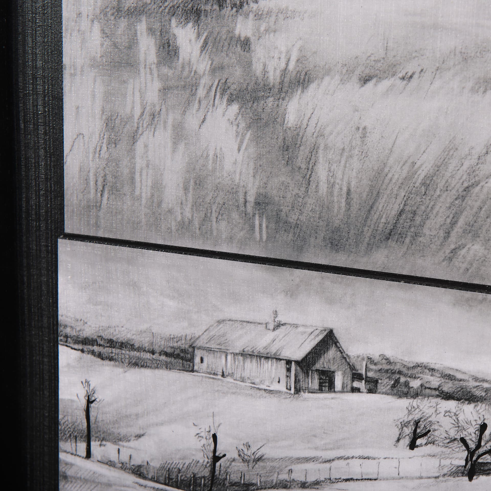 Countryside Sketches I by Ariana a Hand Embellished Textured Framed Art Print — product photograph