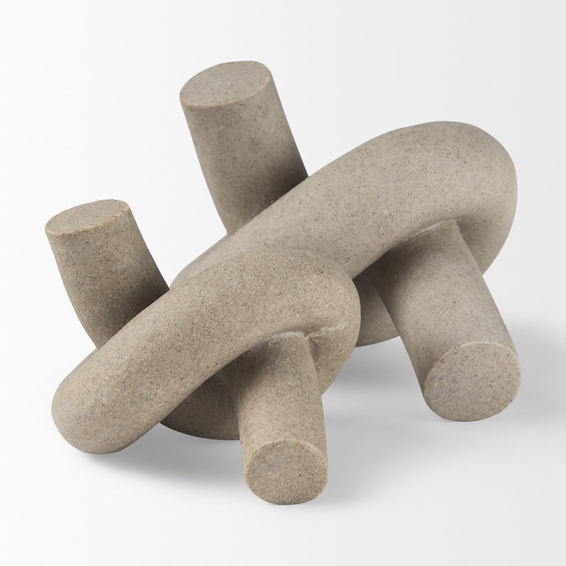 Otto Sandstone Resin Large Knot Sculpture Decorative Object — product photograph