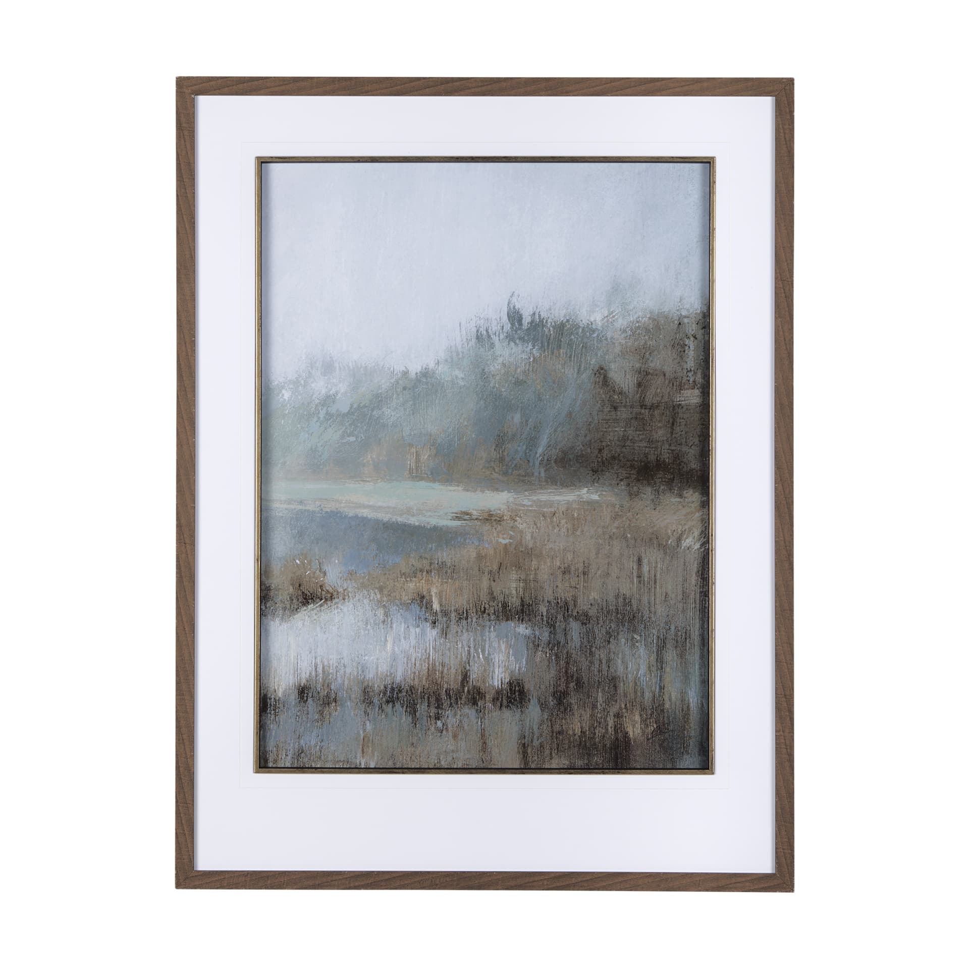 Misty day II by Mercana Studio a Hand Embellished Textured Framed Art Print Matted under Glass — product photograph