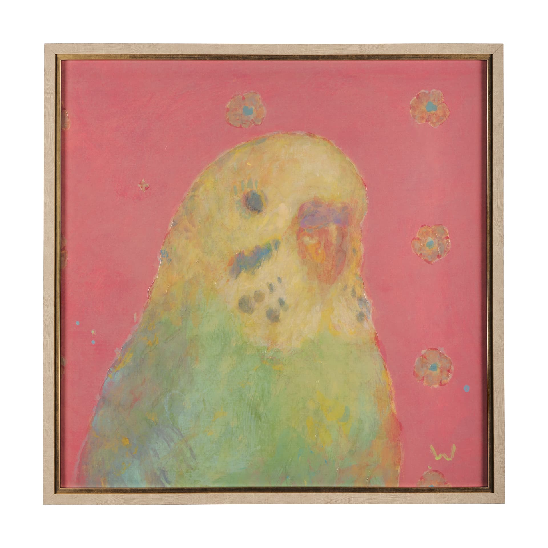 Pop Birds - Sore by Mercana Studio a Hand Embellished Textured Framed Art Print Matted under Glass — product photograph