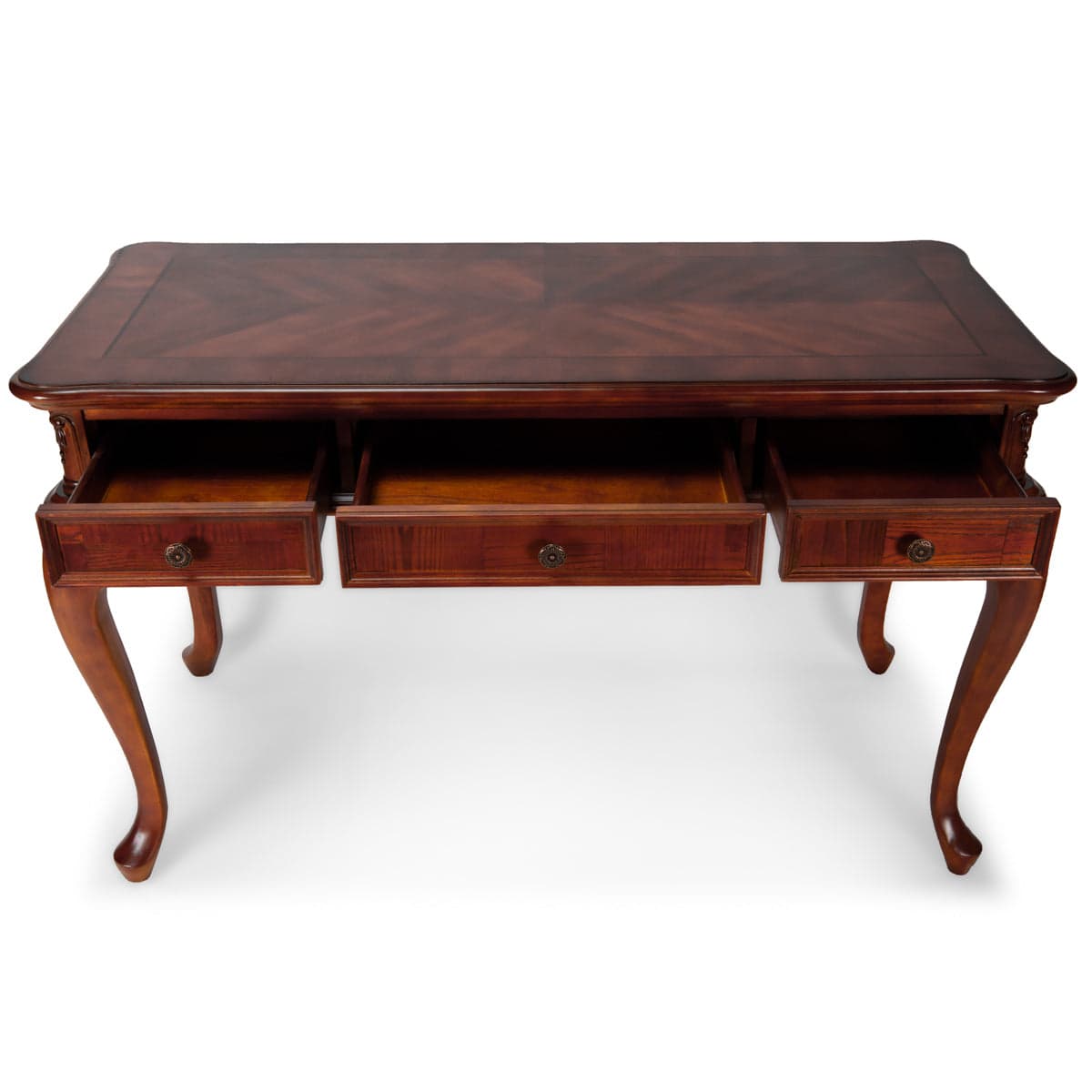 Executive Desk with 3 Drawers Cherry Finish — product photograph