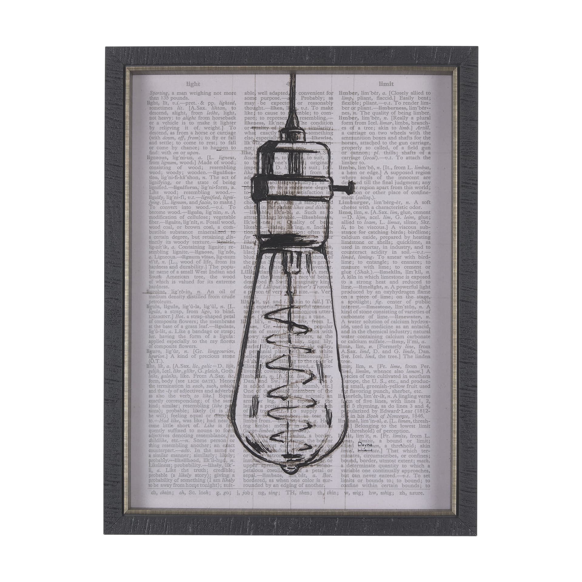 Vintage Page I by Mercana Studio a Hand Embellished Textured Framed Art Print — product photograph