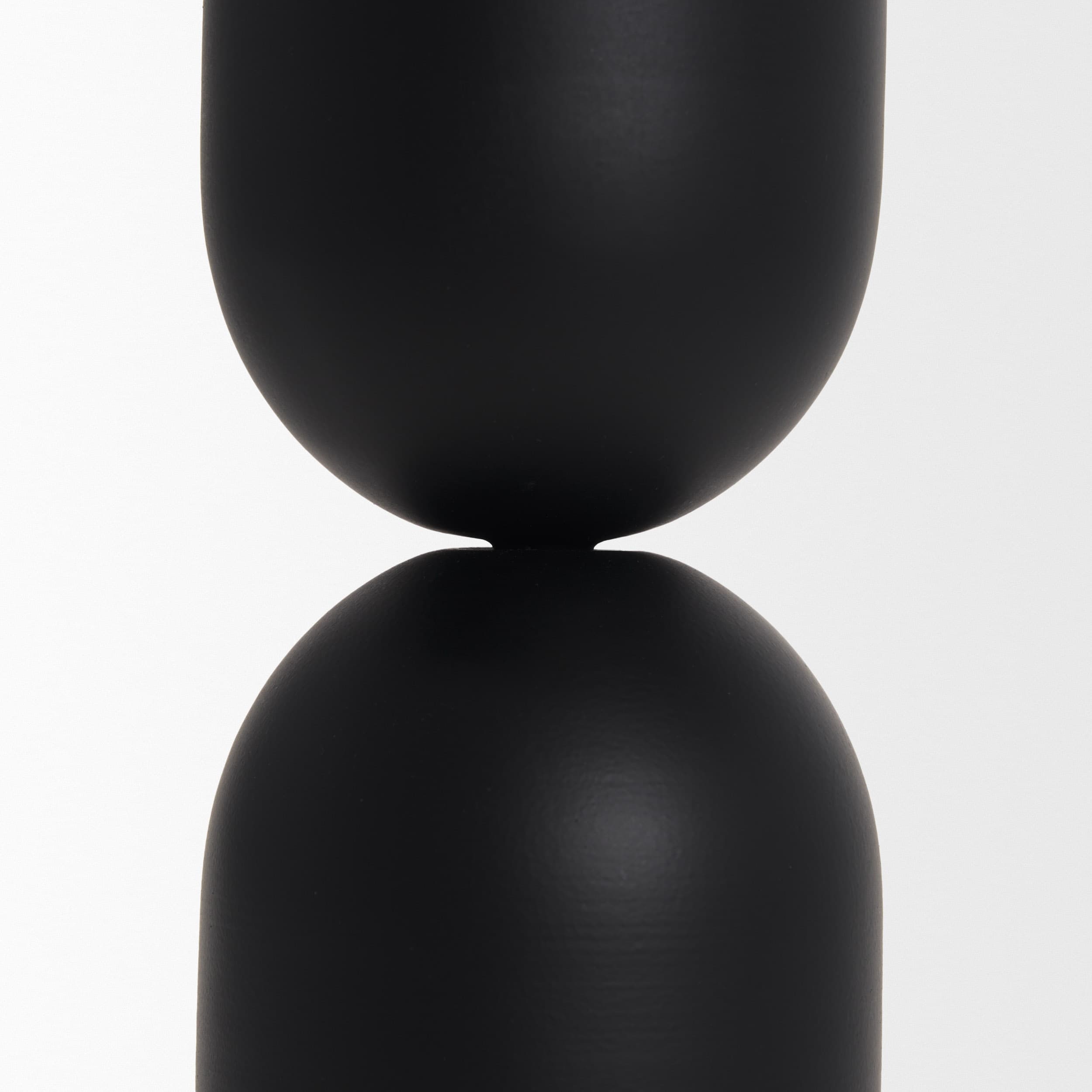 Qamra Medium Black Metal Pillar Candle Holder — product photograph