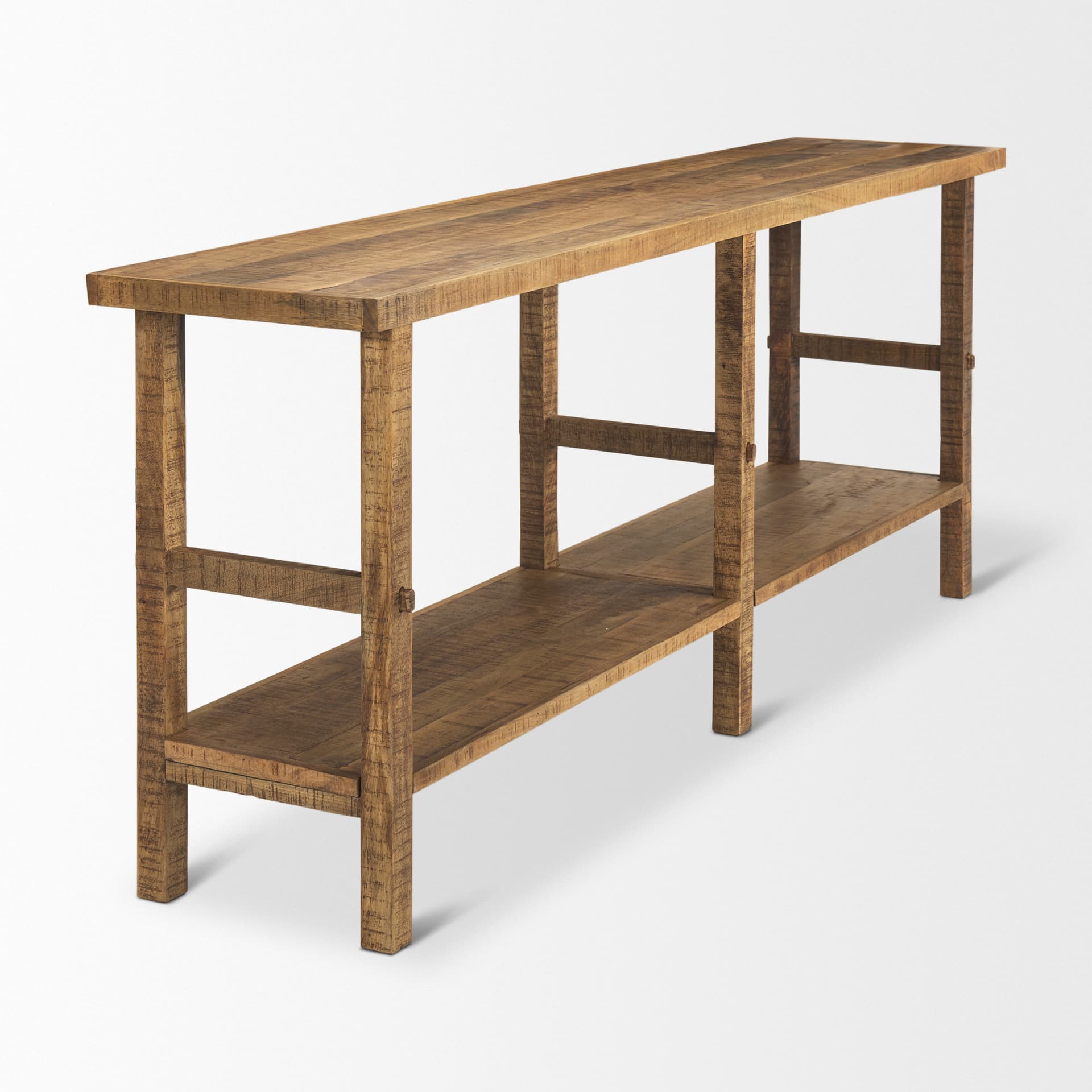 Rosie 76.5" Brown Wood Console Table — product photograph