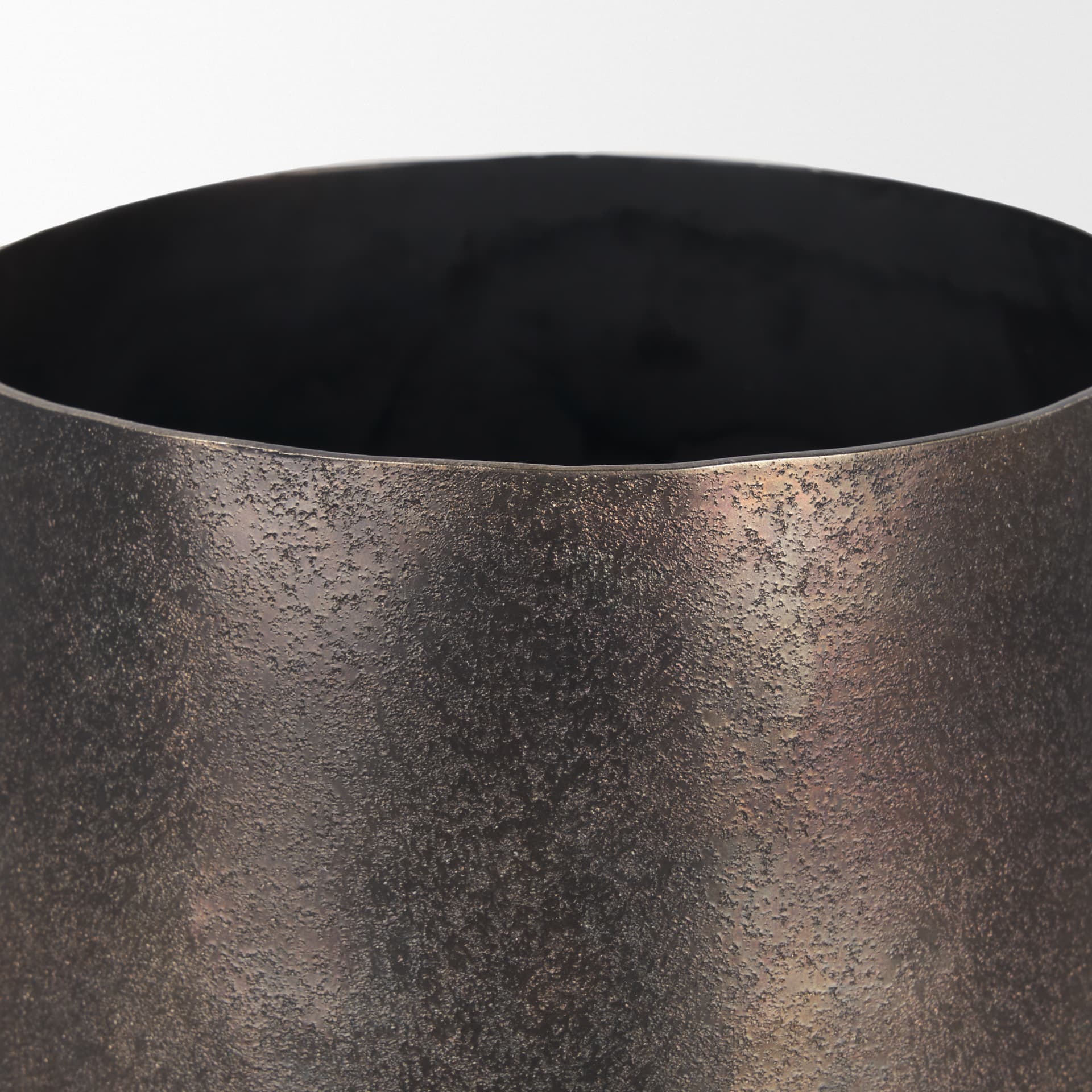 Quade Small Gold Metal Planter — product photograph