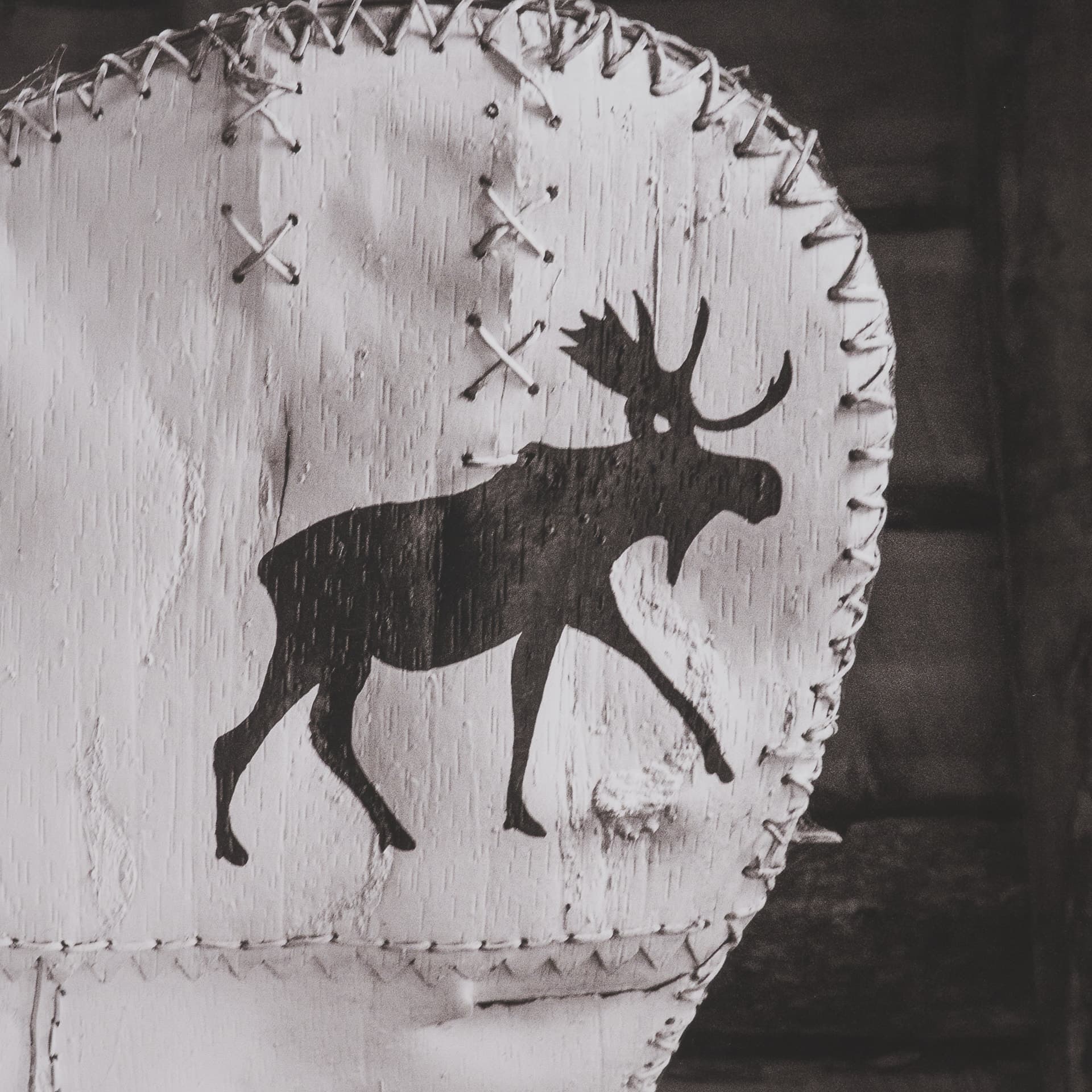 Moose Canoe by Deborah Revell Framed Art Print Matted under Glass — product photograph