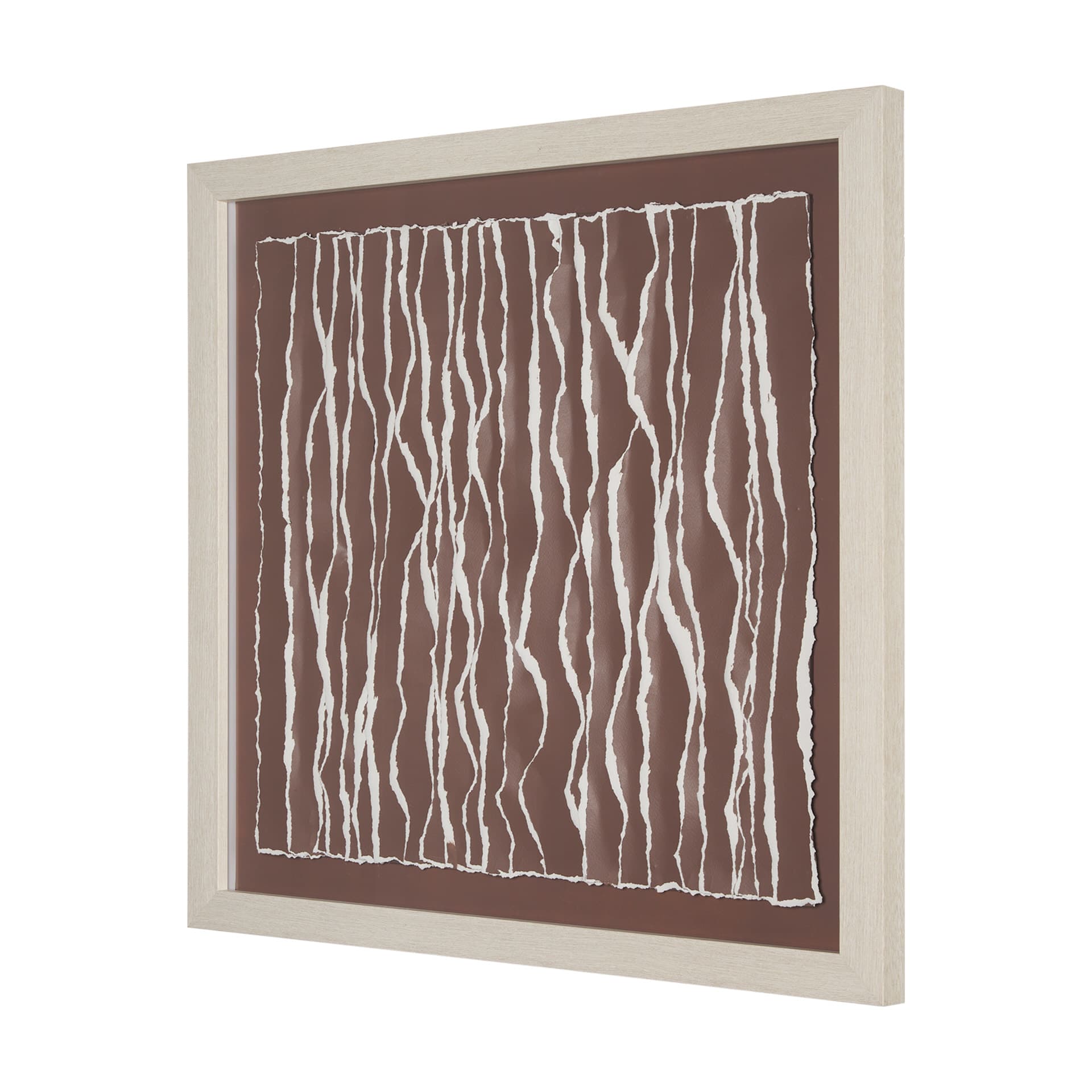 Tattered Waves I by Studio M a handmade Original Framed 3D Textured Artwork under Glass — product photograph