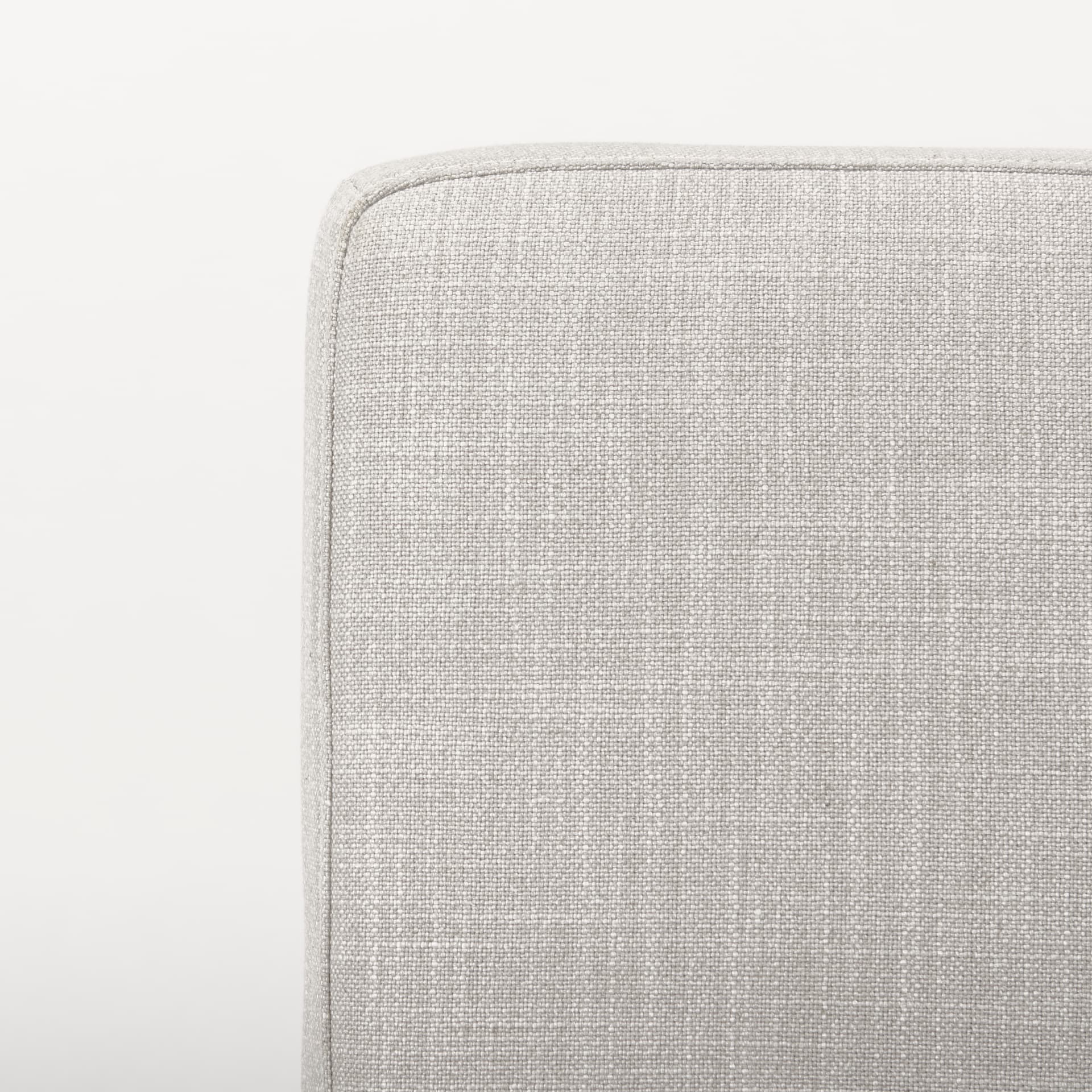 Stamford High-Back Dining Side Chair | Beige Linen w/ Black Metal — product photograph