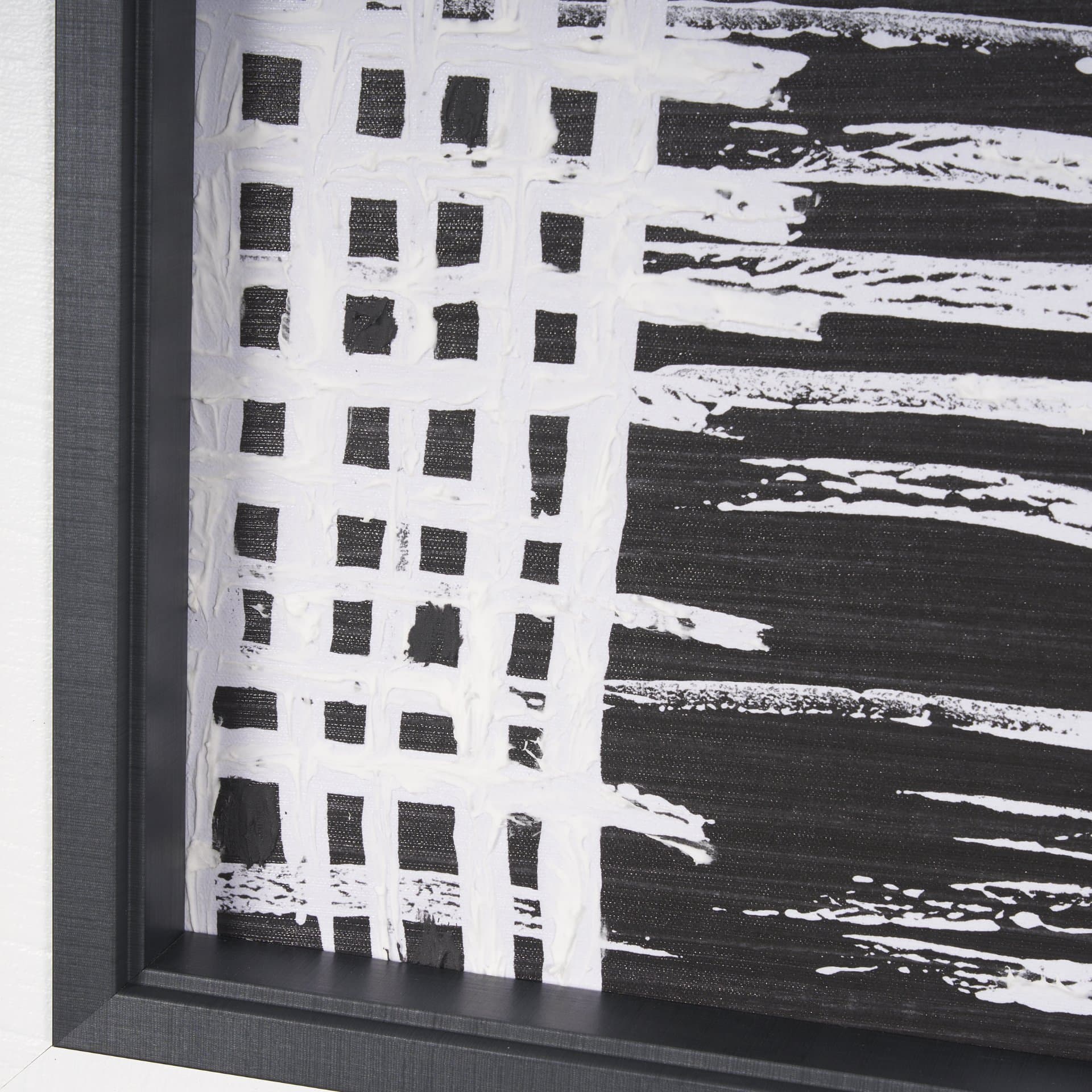 Woven Lines I by Mercana Studio a Hand Embellished Textured Framed Art Print — product photograph