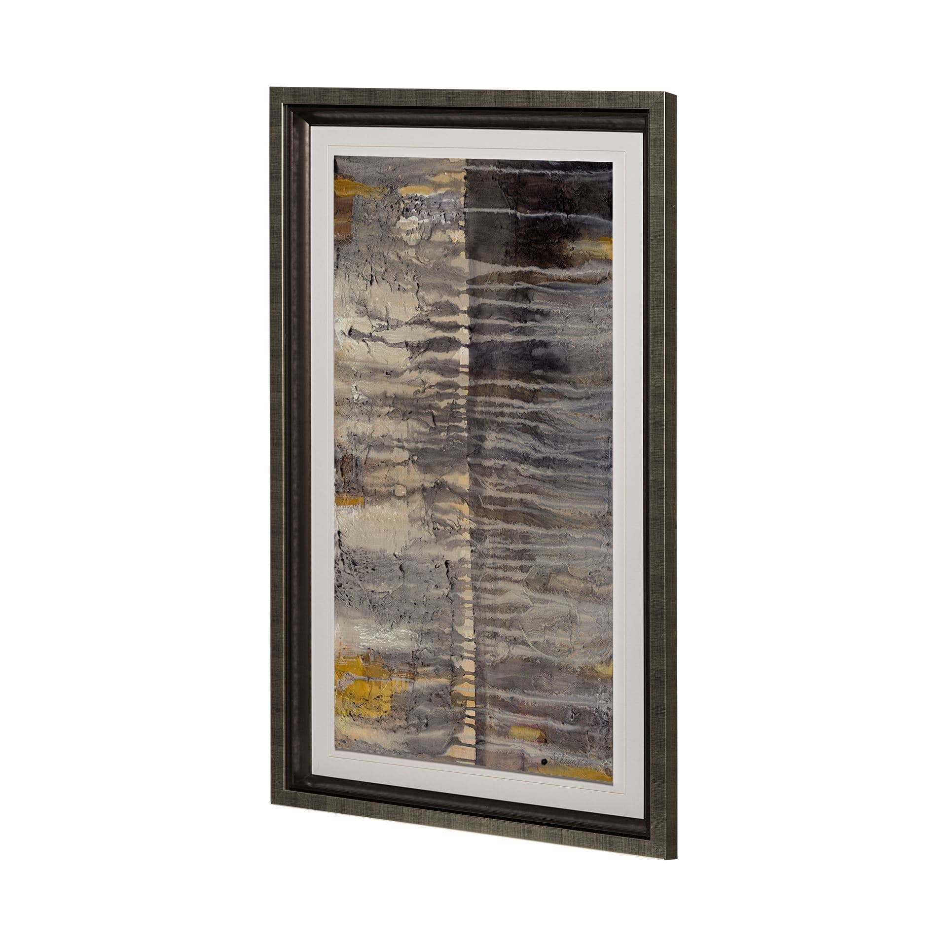 Tectonic II by Albena Hristova a Hand Embellished Textured Framed Art Print Matted under Glass — product photograph
