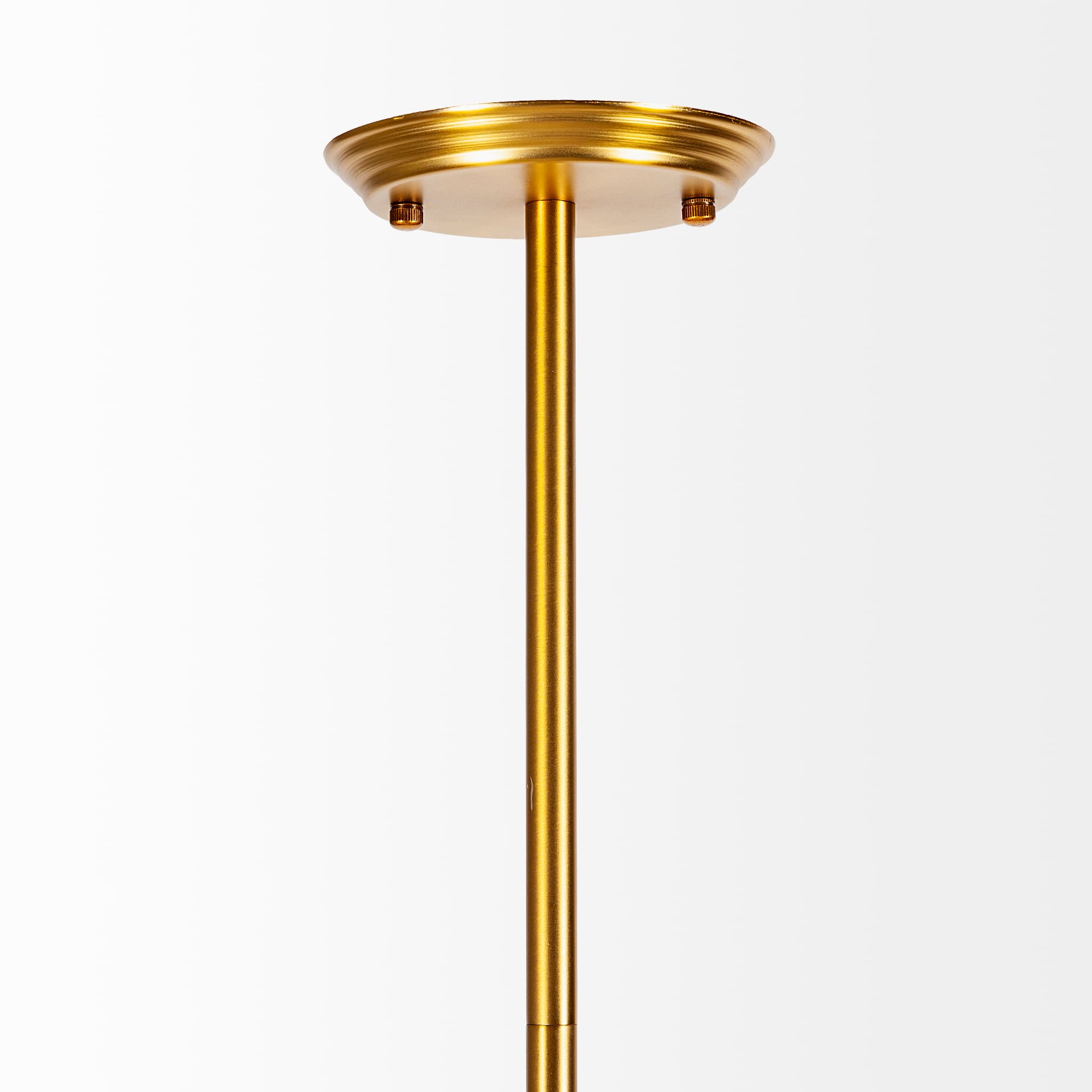 Desousa II (33.9"L x 8.8"W x 28"H) Brass-Toned Metal Multi-Arm Three Light Chandelier — product photograph